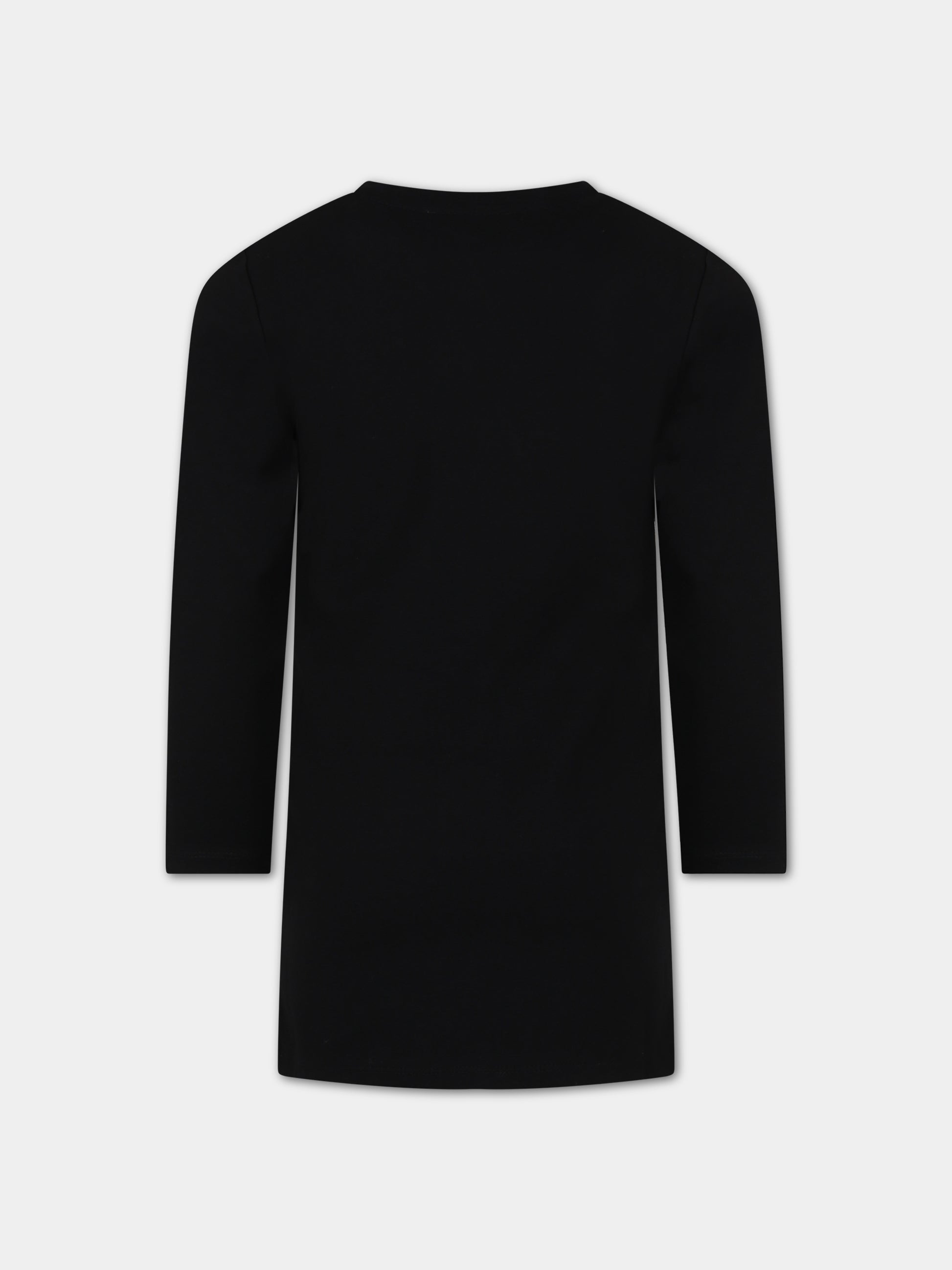 Vestito nero per bambina con logo,Sonia Rykiel Paris,A12019 09B