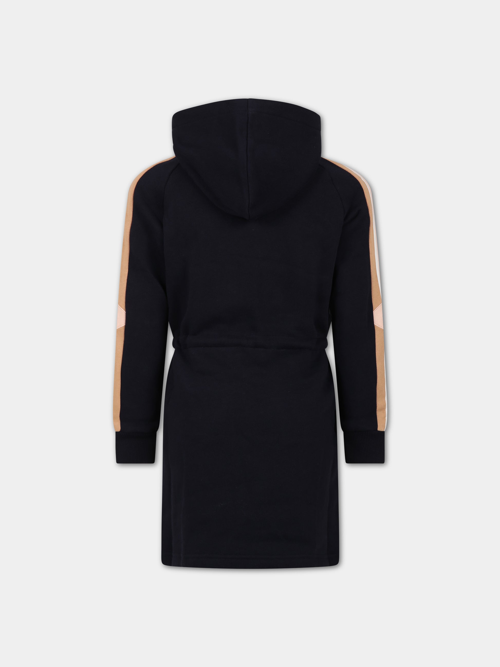 Vestito casual blu per bambina con logo,Chloé Kids,C12941 859