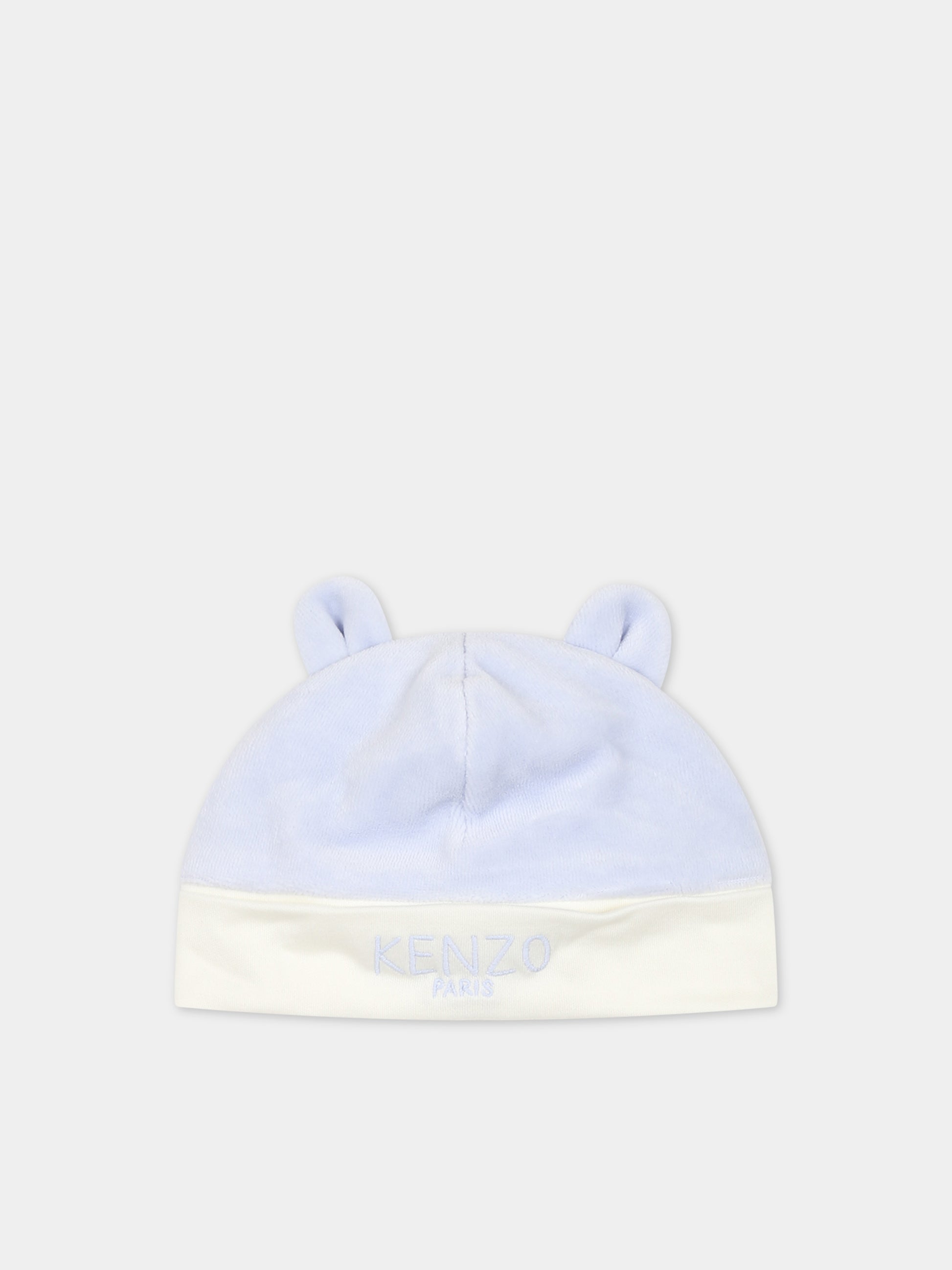 Set celeste per neonato con logo,Kenzo Kids,K98143 771