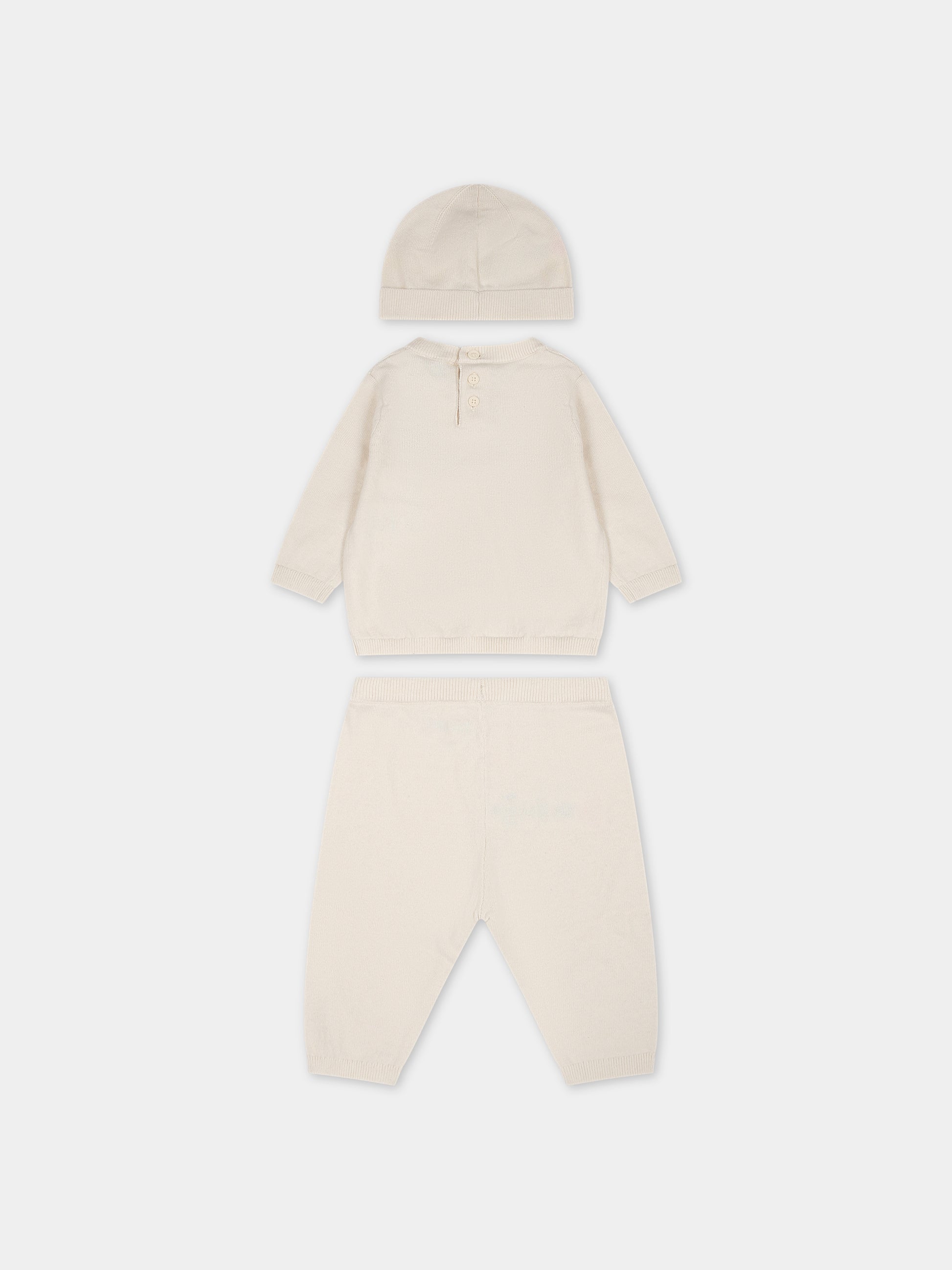 Completo avorio per neonati con logo,Kenzo Kids,K98156 12P