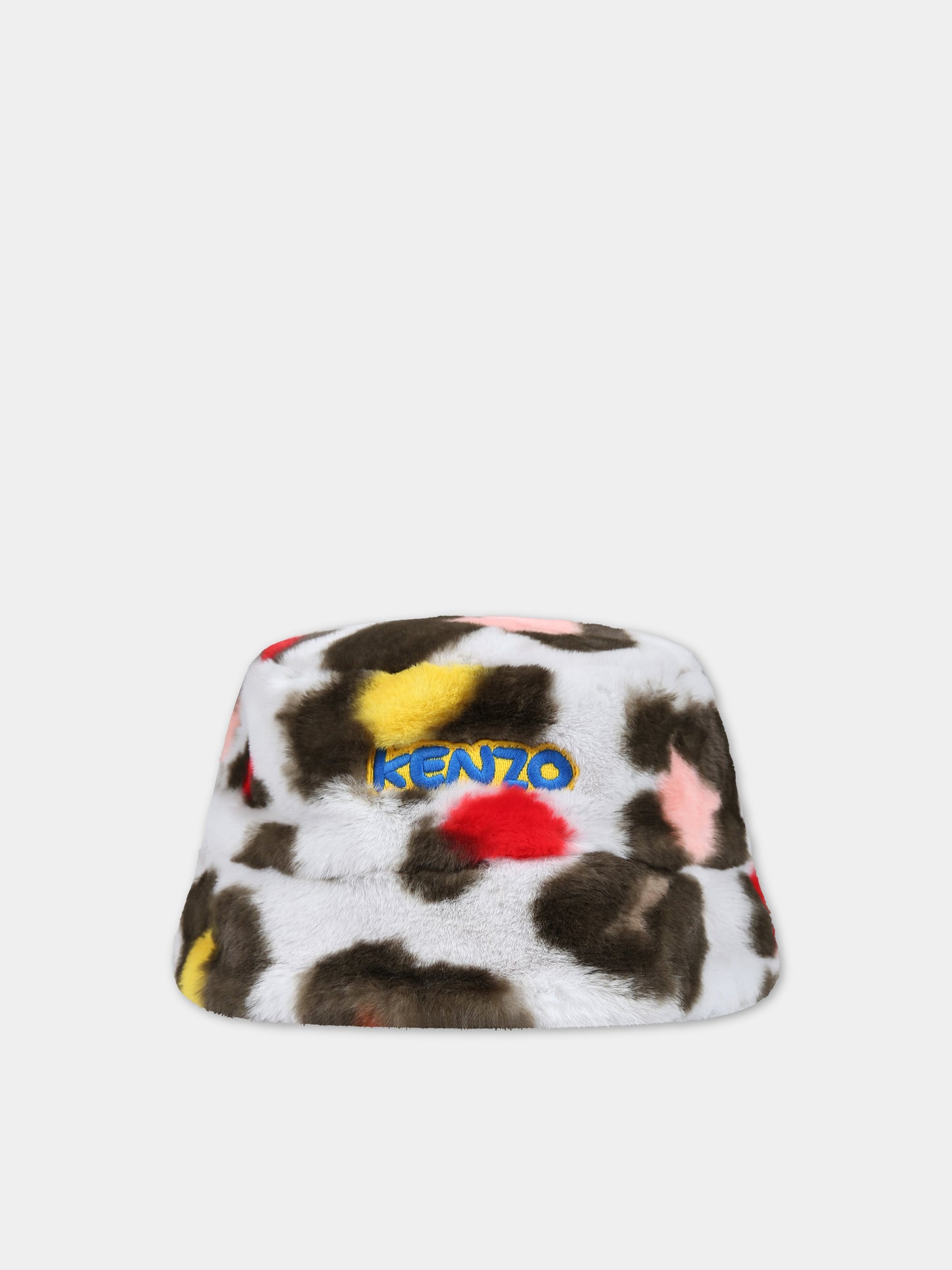 Cloche bianca per bambina con logo,Kenzo Kids,K11036 261