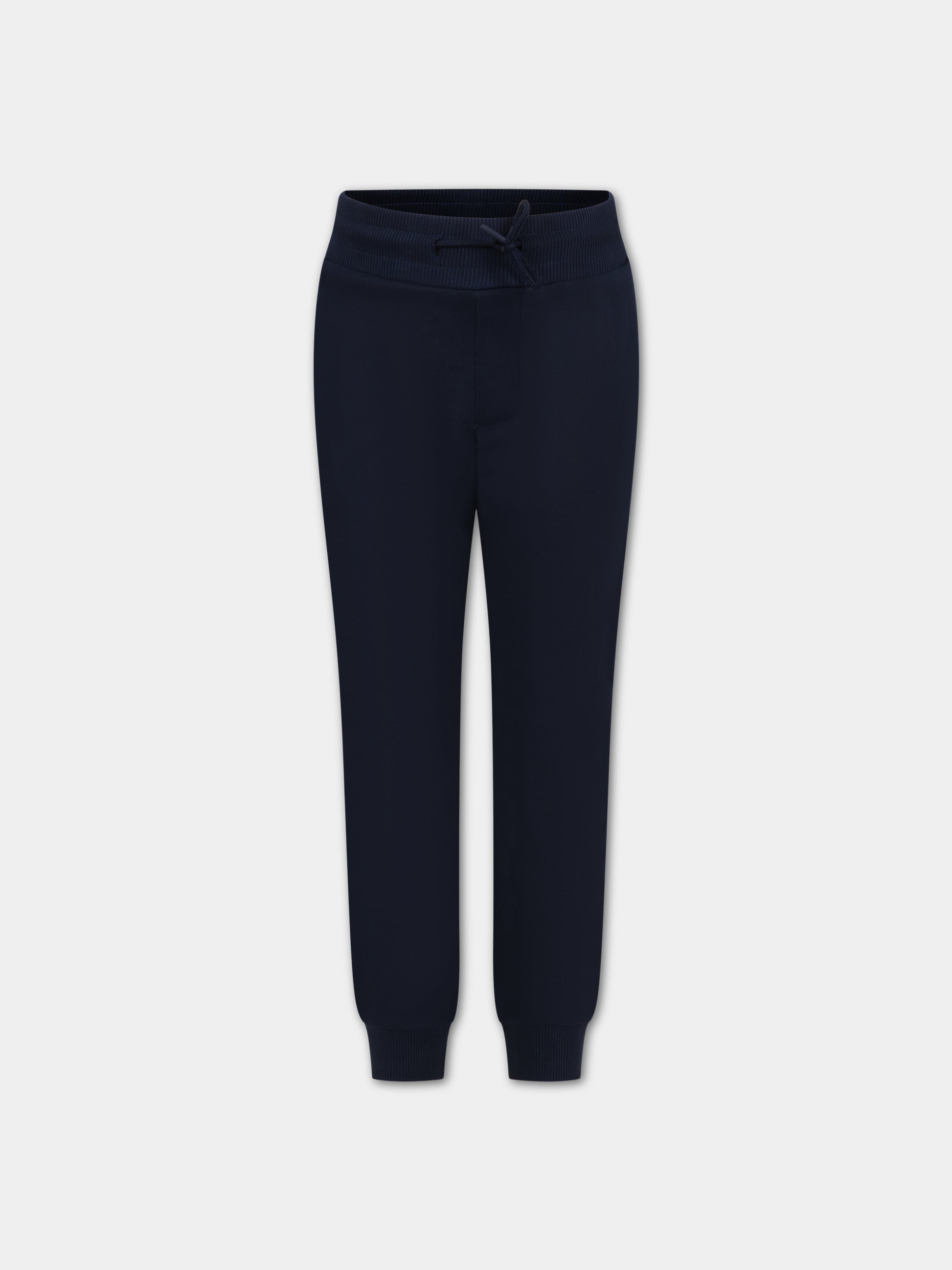 Pantaloni blu per bambino con logo,Kenzo Kids,K24343 84A