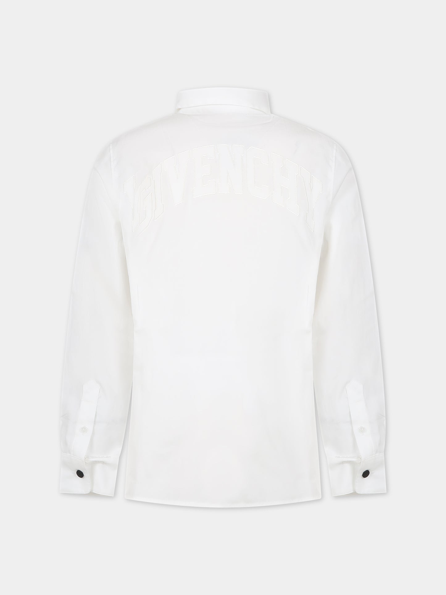 Camicia bianca per bambino con logo,Givenchy Kids,H25468 10P
