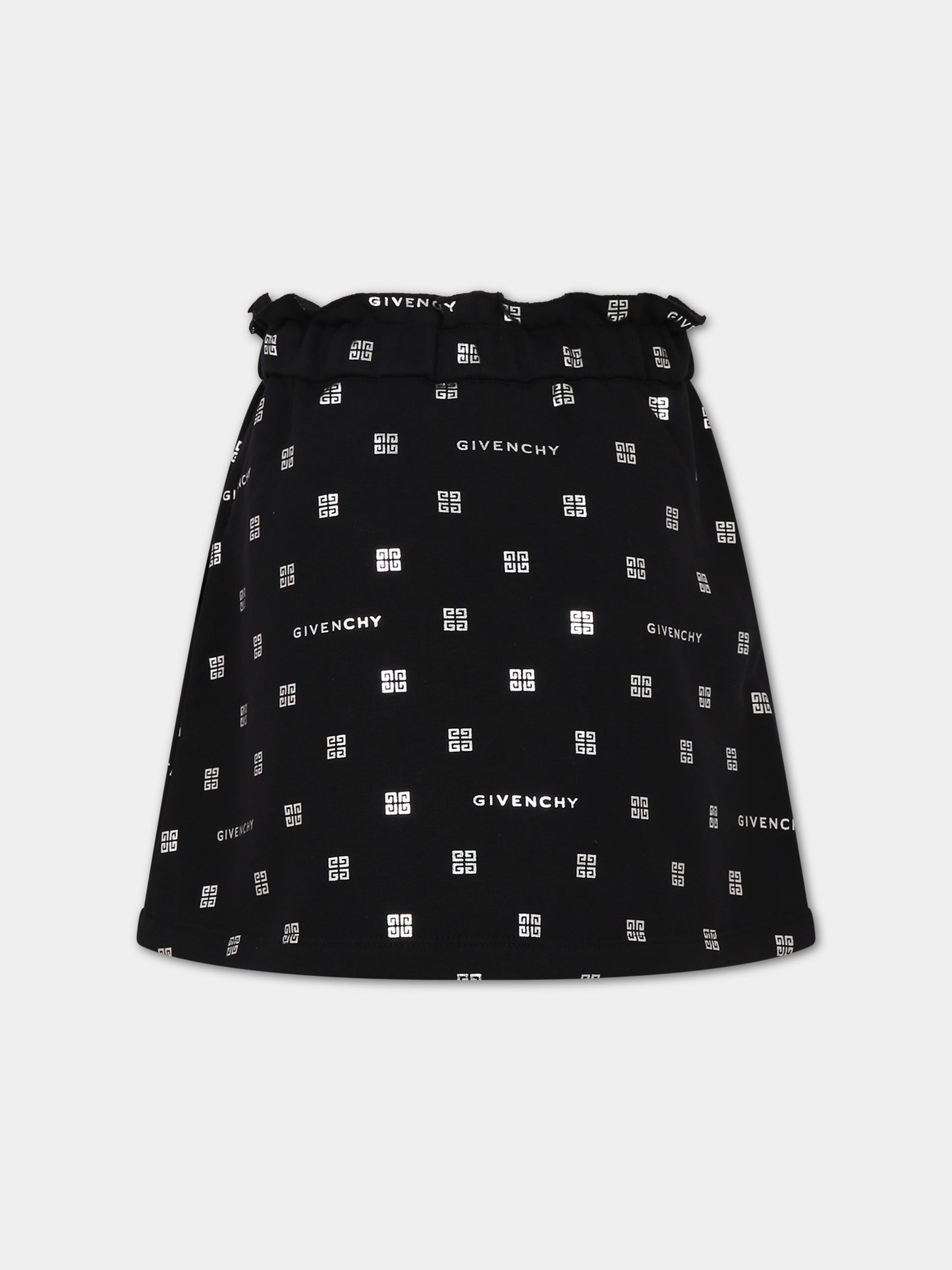 Gonna nera per bambina con logo,Givenchy Kids,H13190 09B