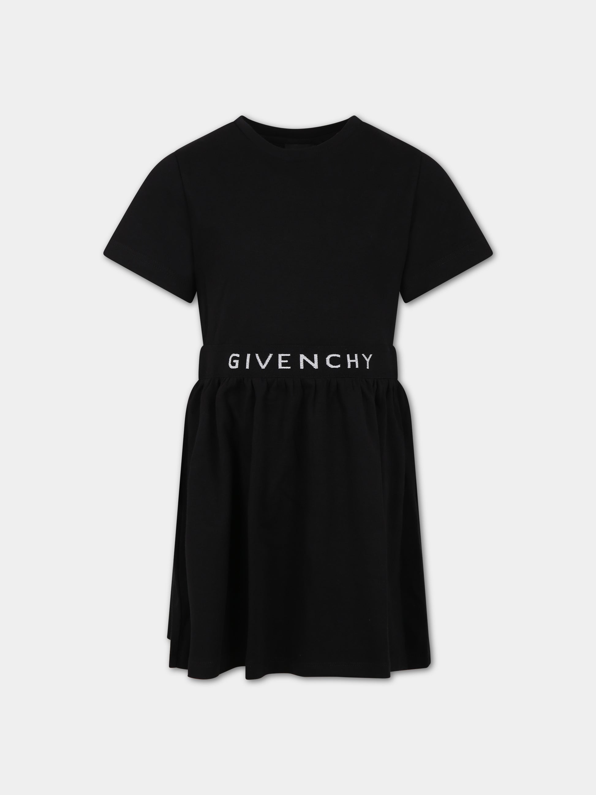 Vestito nero per bambina con logo,Givenchy Kids,H12331 09B
