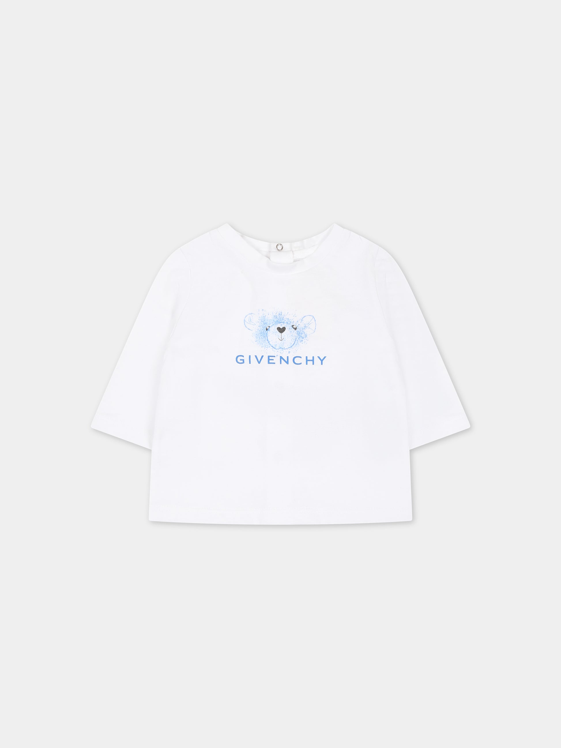 Completo celeste per neonato con logo,Givenchy Kids,H98178 771