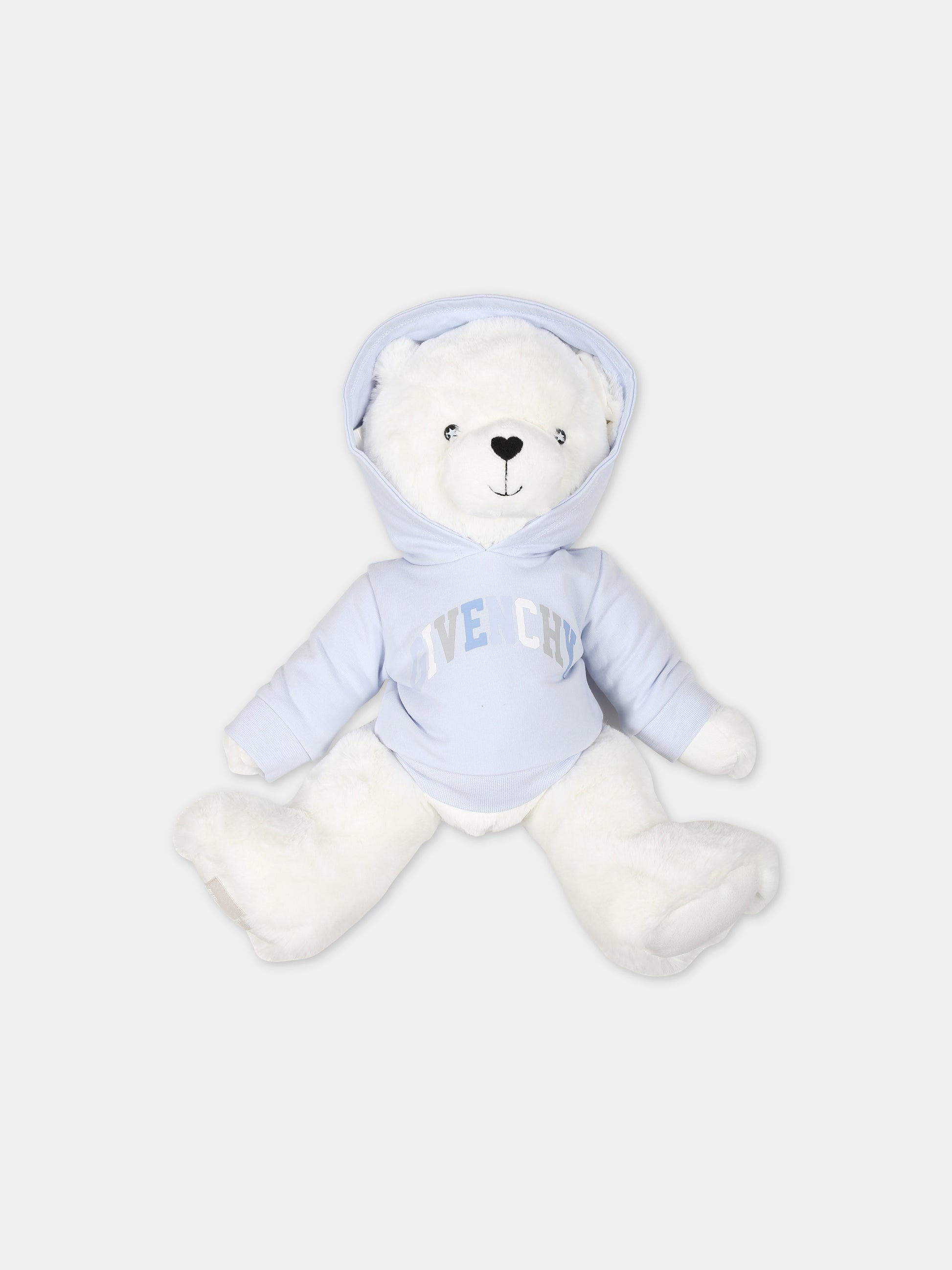 Peluche celeste per neonato con logo,Givenchy Kids,H9K076 771