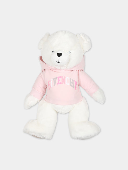 Peluche rosa per neonata con logo,Givenchy Kids,H9K076 44Z