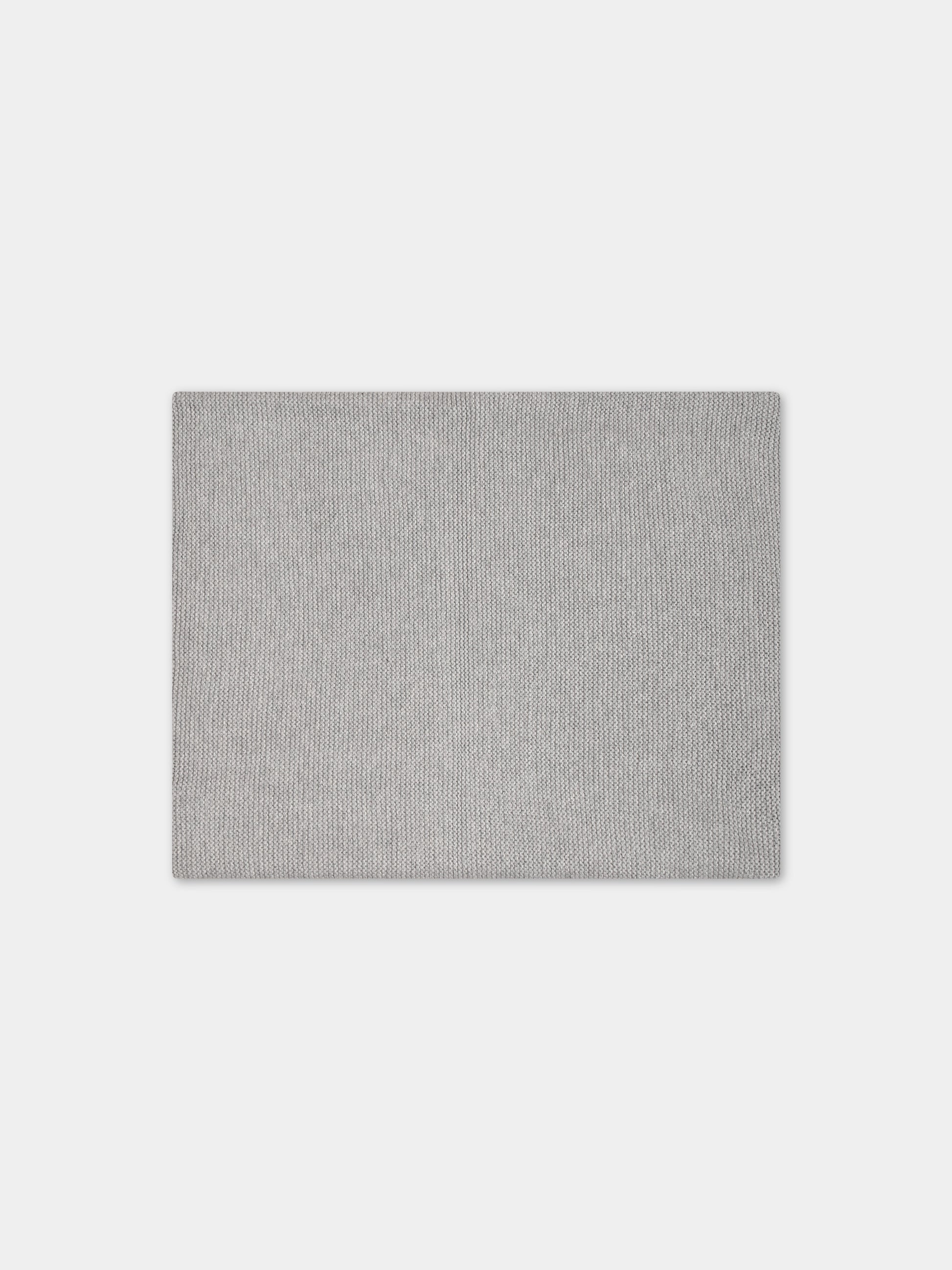 Coperta grigia per neonati con logo,Carrement Beau,Y90186 A06