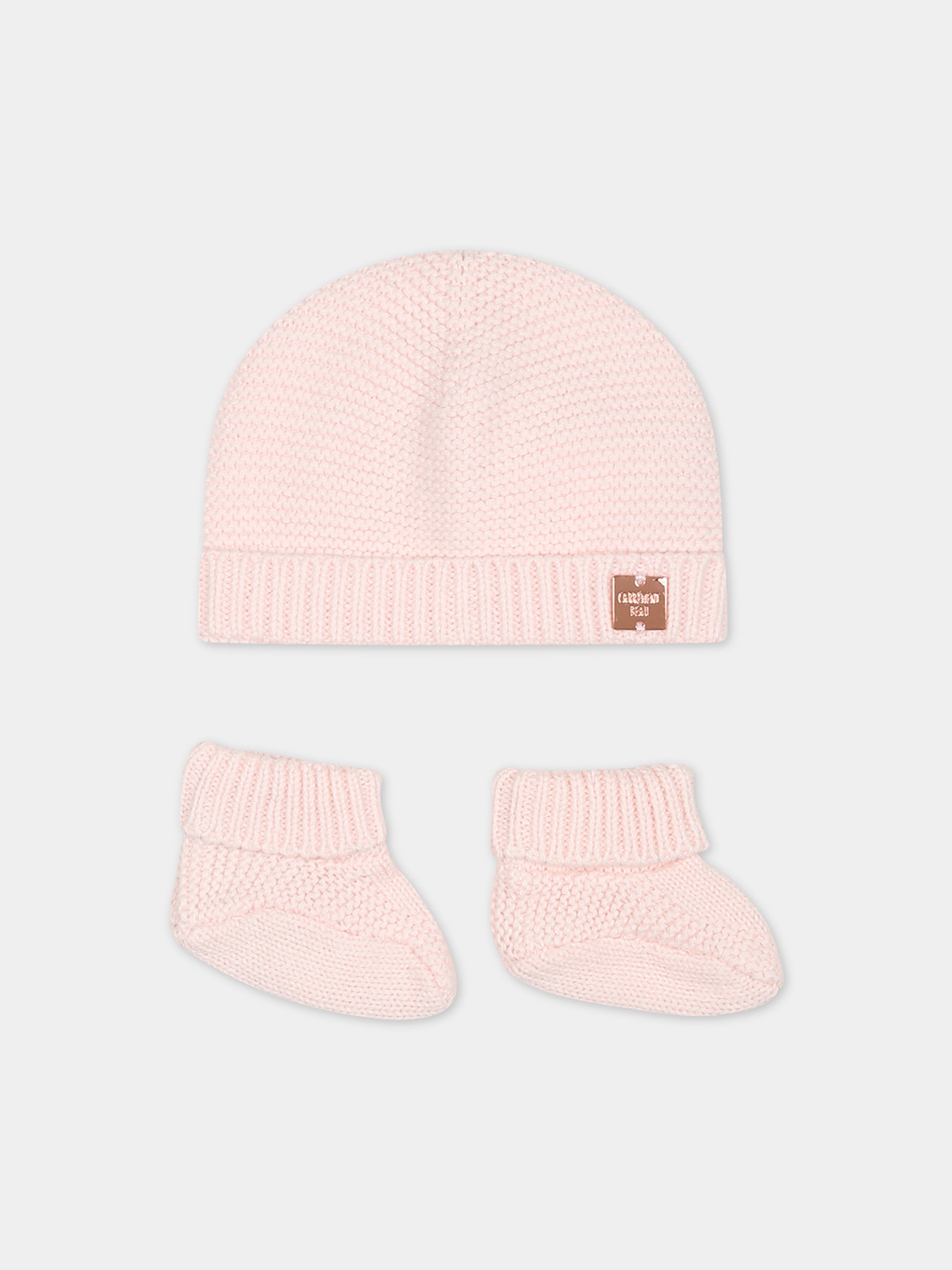 Set rosa per neonata con logo,Carrement Beau,Y98217 43B