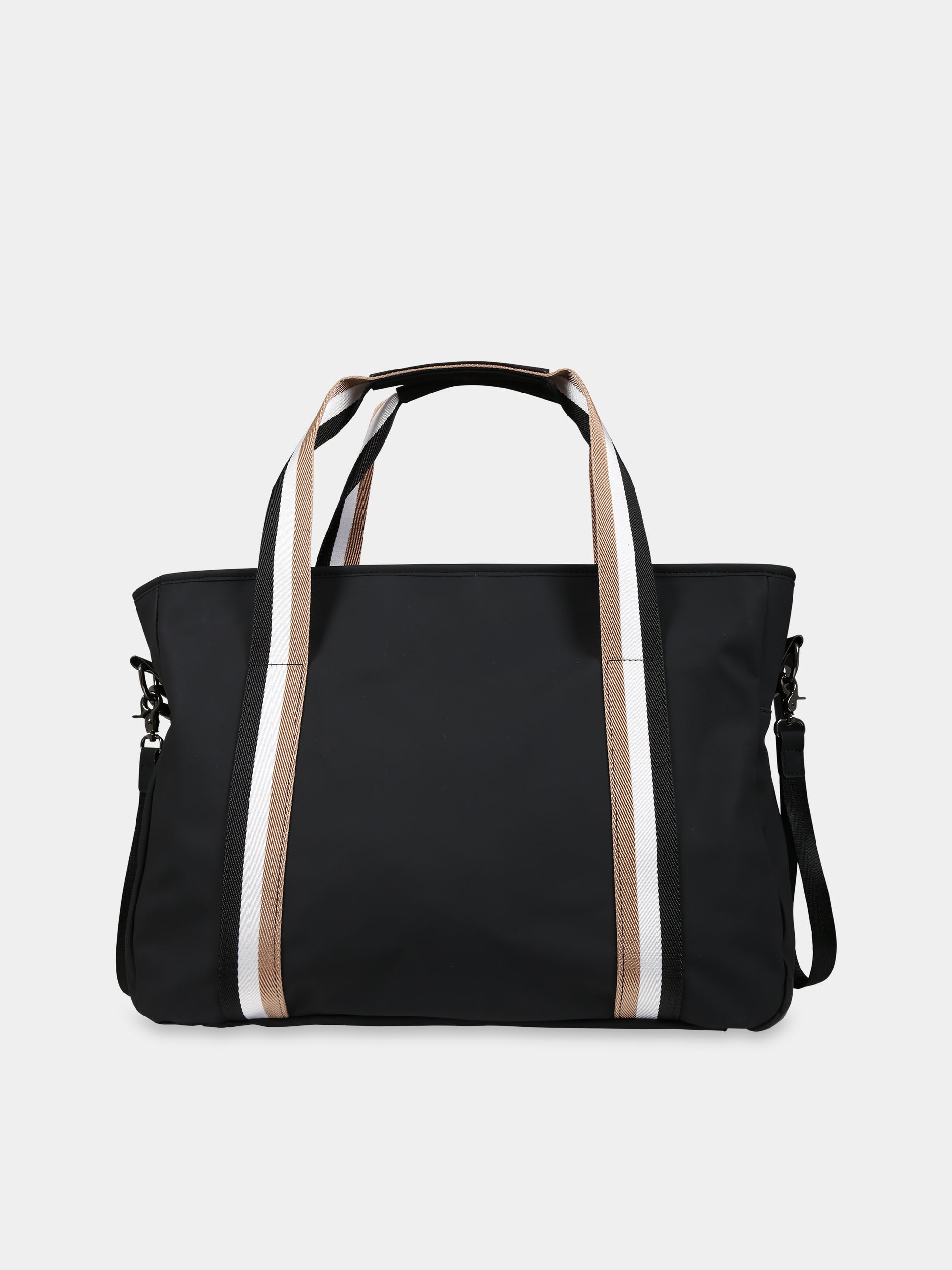 Borsa mamma nera per neonati con logo,Boss,J90336 09B