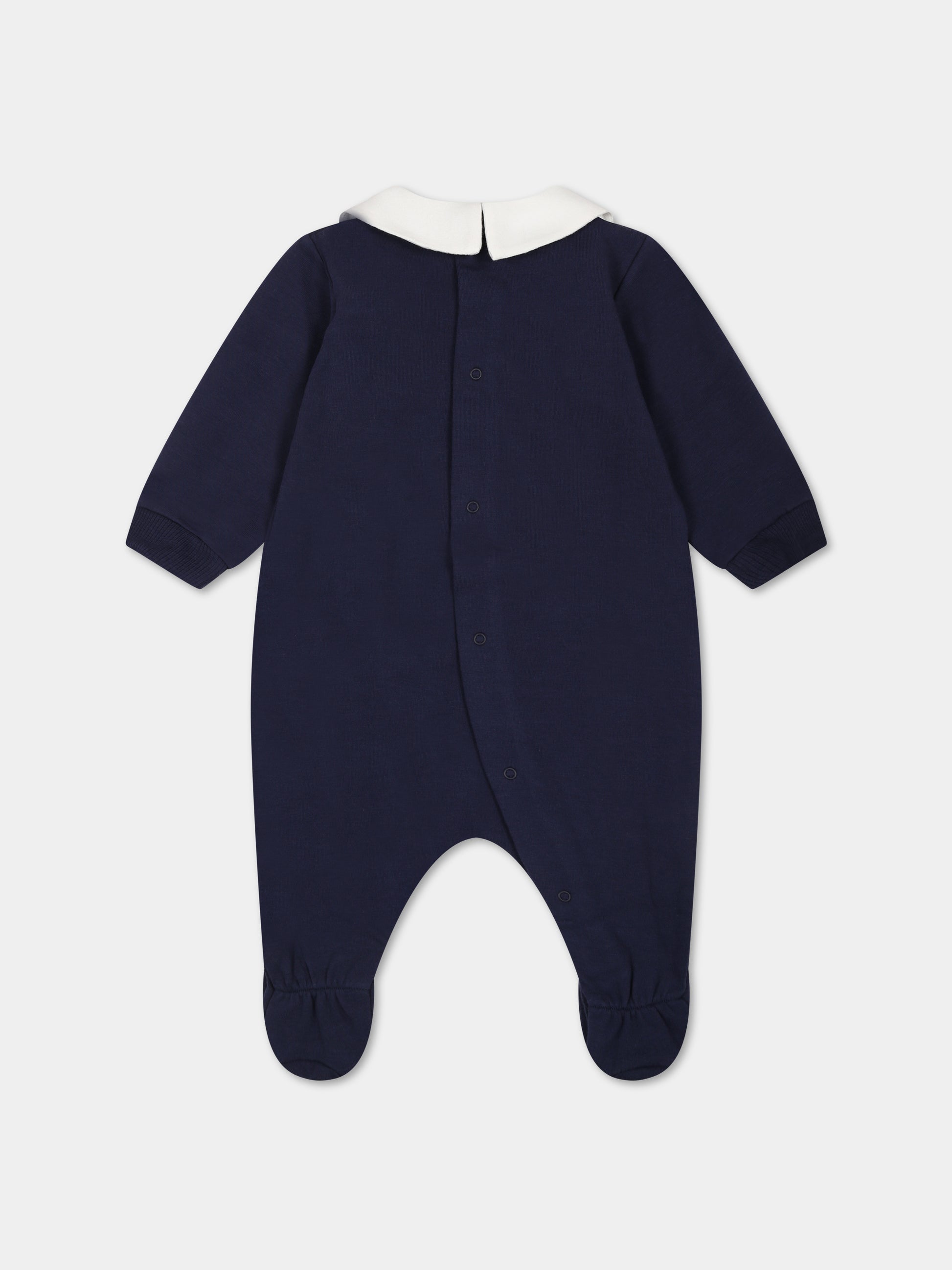 Tutina blu per neonati con Teddy Bear,Moschino Kids,MUT03O LDA17 40016