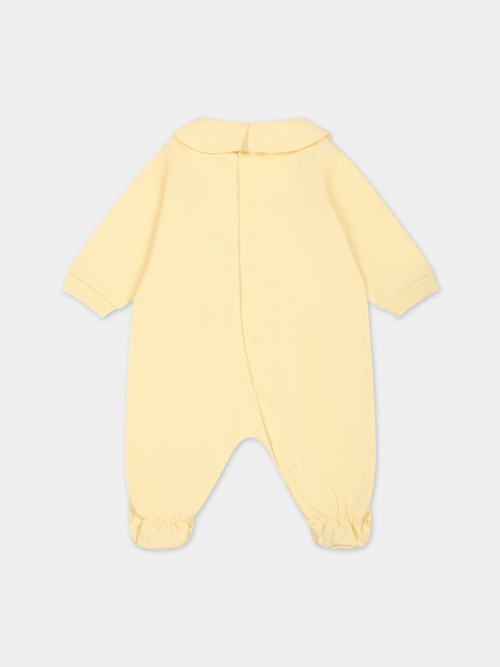 Tutina gialla per neonati con Teddy Bear e stampa,Moschino Kids,MUT03L LCA40 20284