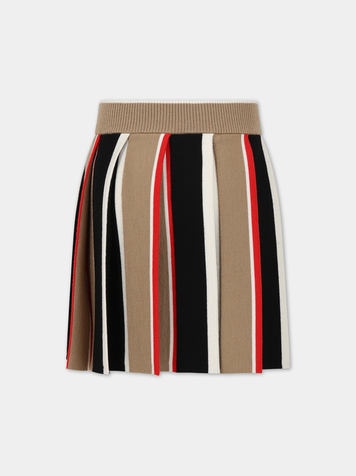 Gonna multicolor per bambina con logo,Burberry Kids,8066917