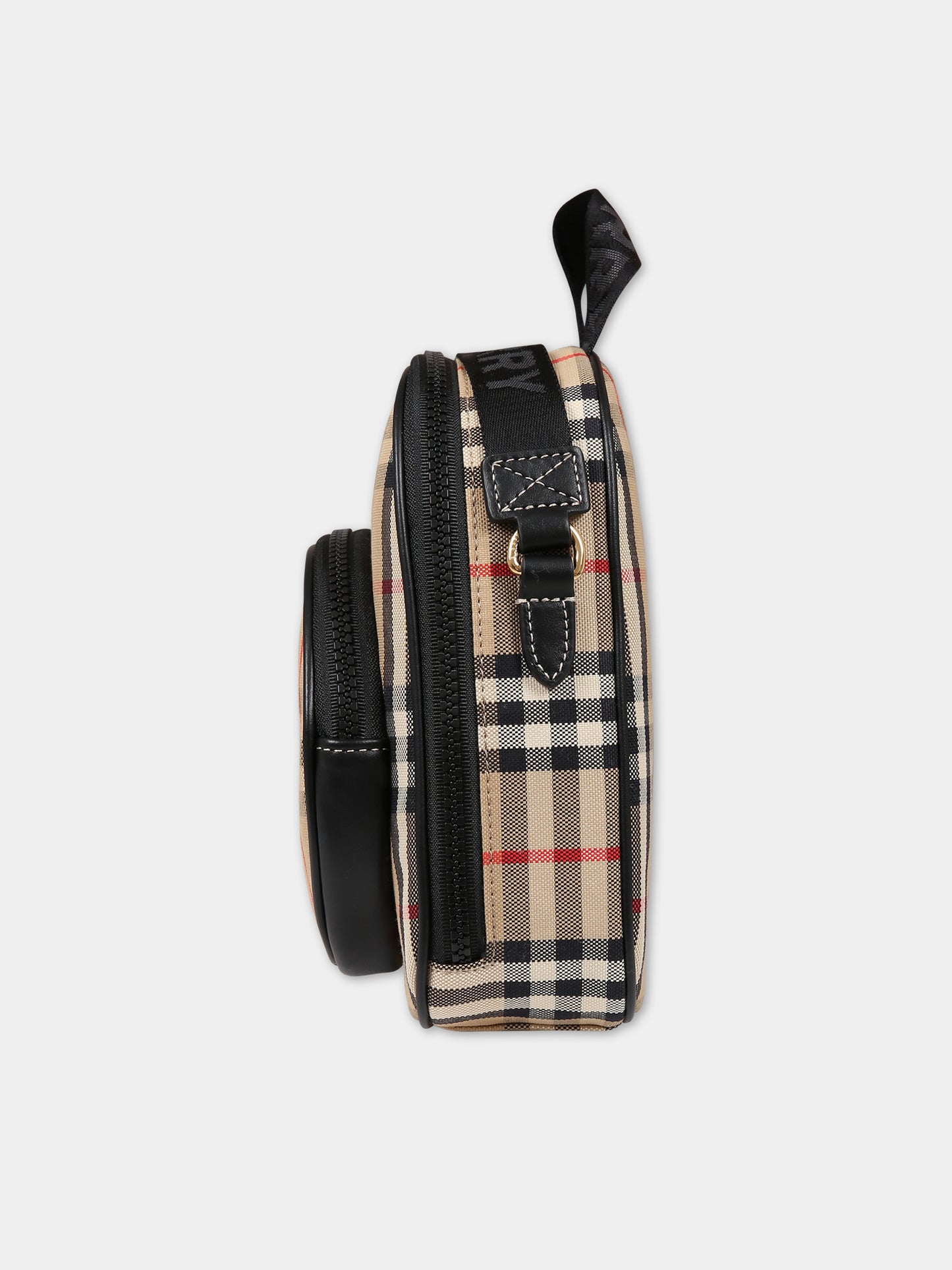 Borsa beige per bambina con iconico check vintage,Burberry Kids,8069258