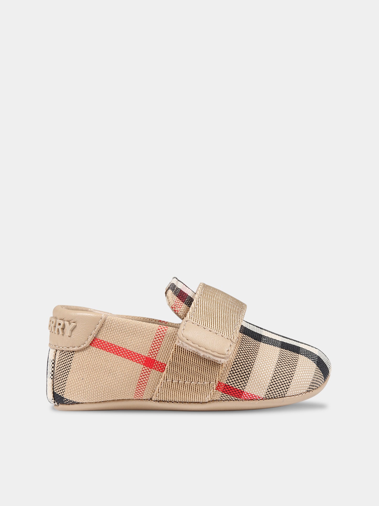 Ballerine beige per neonata con logo,Burberry Kids,8066613