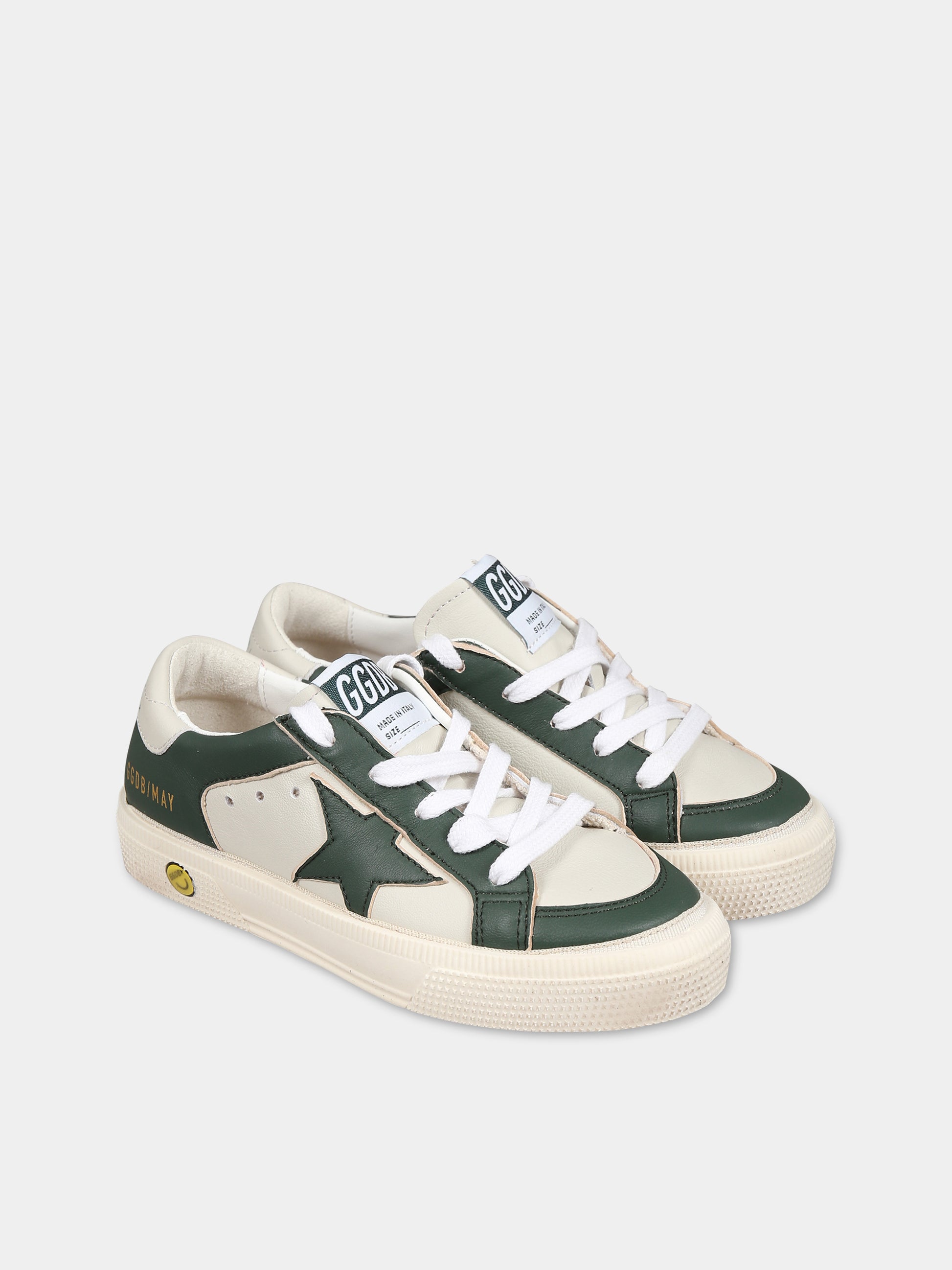 Sneakers May avorio per bambini con iconica stella,Golden Goose,GJF00495/GYF00495/GTF00495 F004815 82386