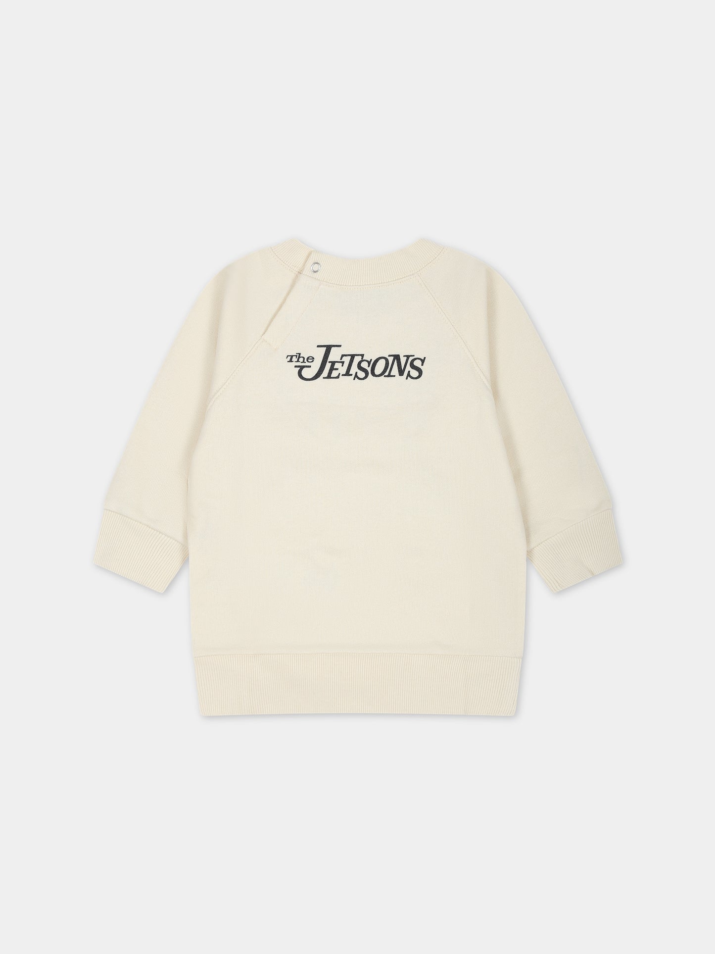 Felpa avorio per neonati con stampa animali e doppia G,Gucci Kids,653687 XJFMM 9222