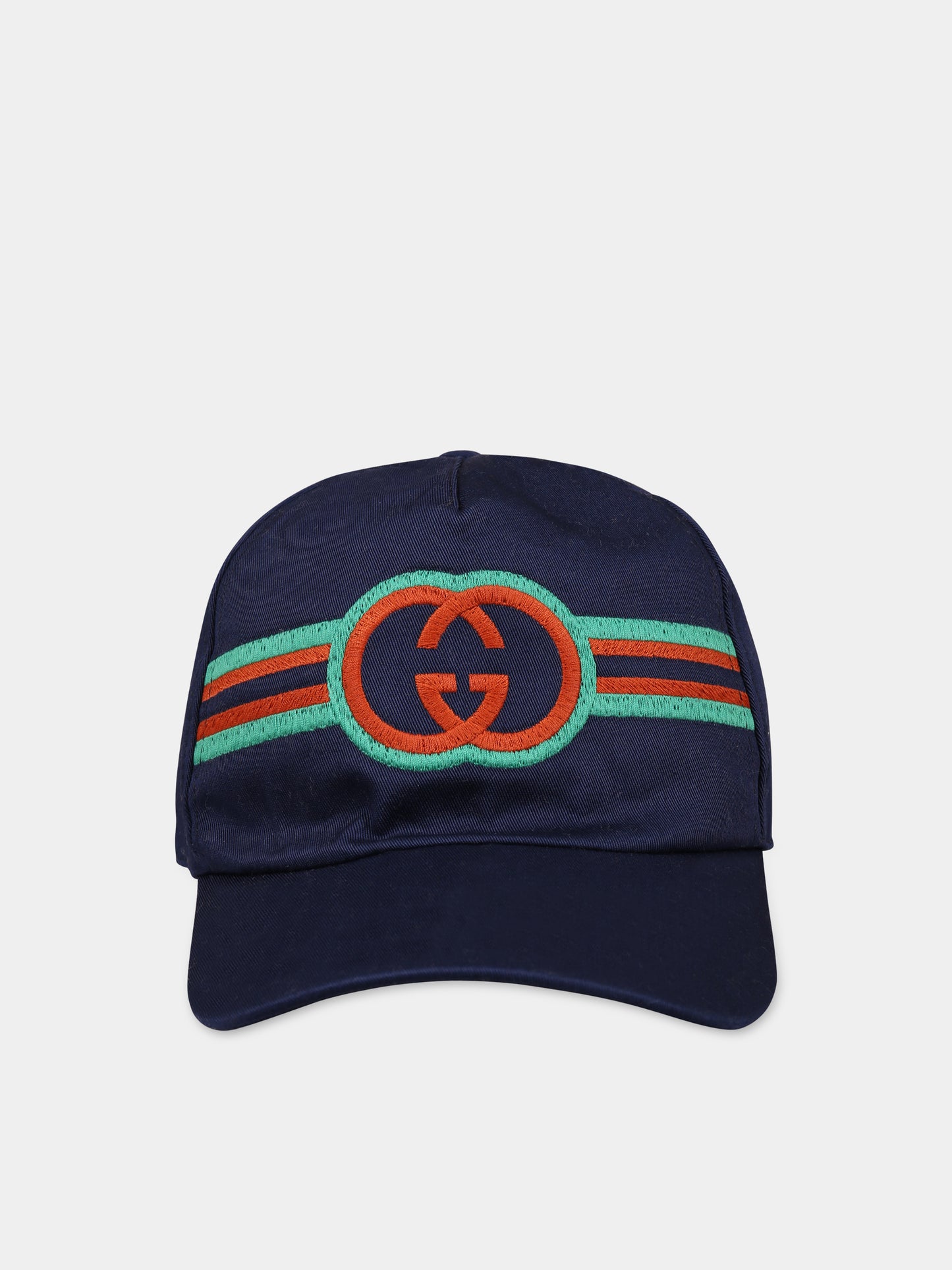 Cappello blu per bambini con logo,Gucci Kids,753444 3HAUC 4084