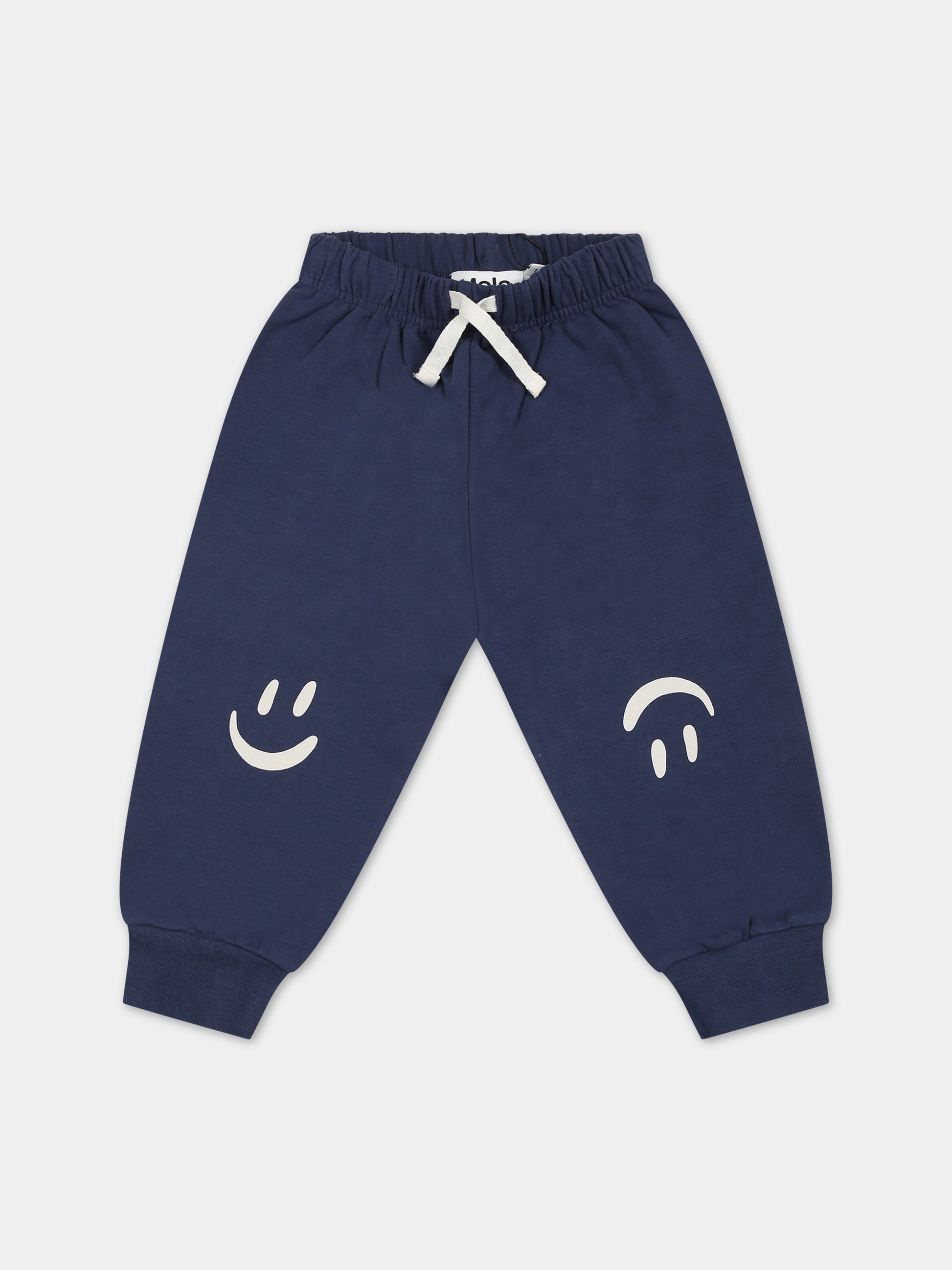 Pantaloni blu per neonati con smile,Molo,6W23I223 8806