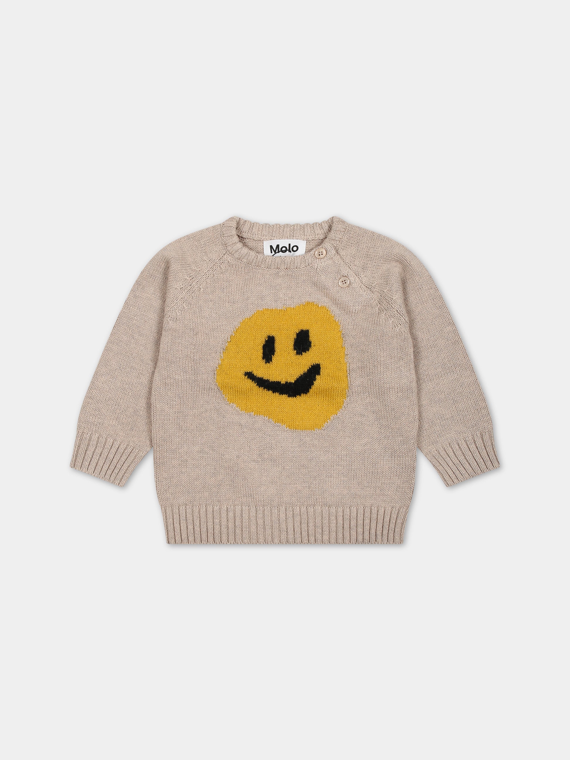 Maglione avorio per neonati con smile,Molo,6W23K201 8788