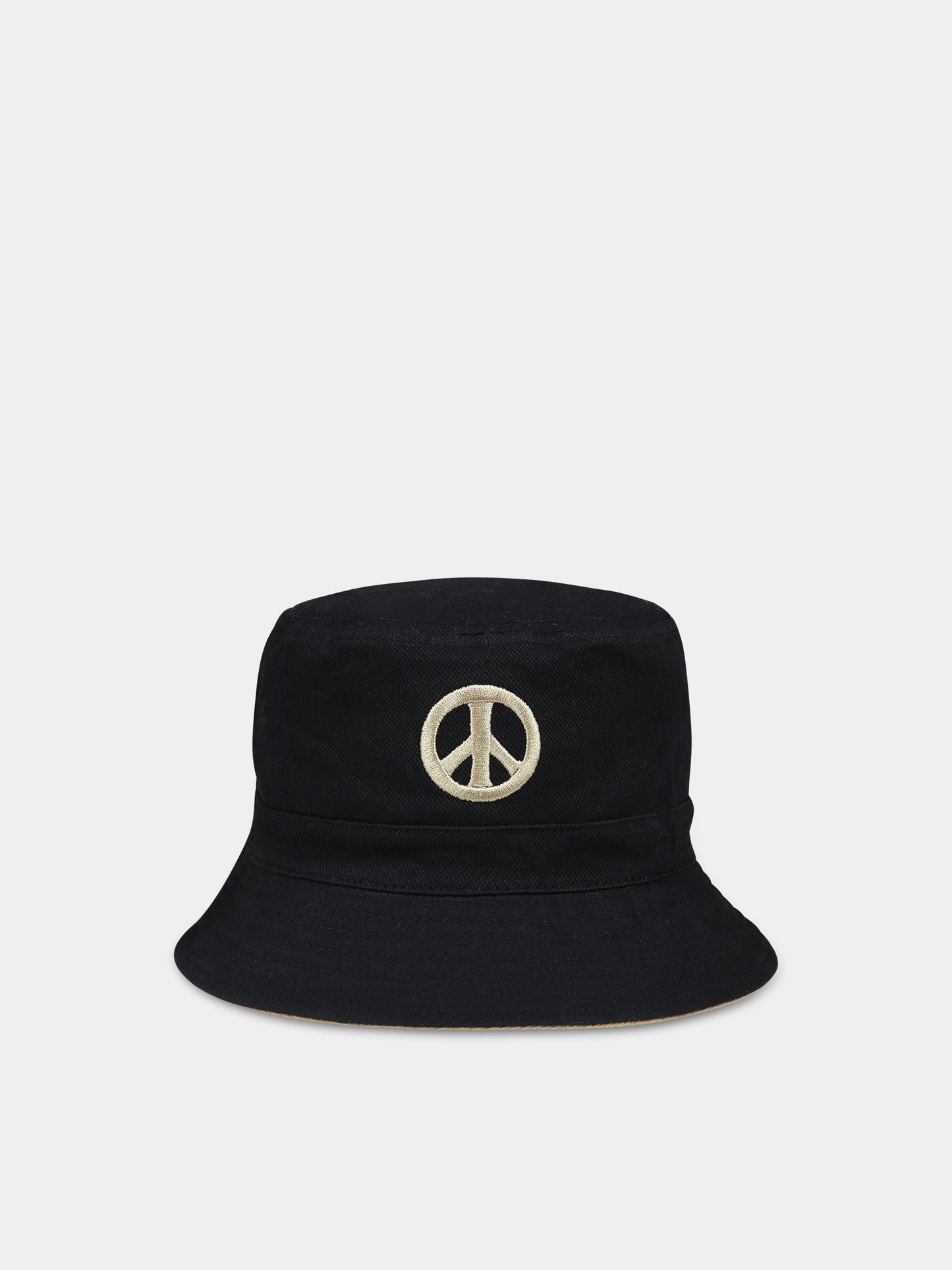 Cloche beige reversibile per bambini con simbolo dellla pace,Molo,7W23T302 8838