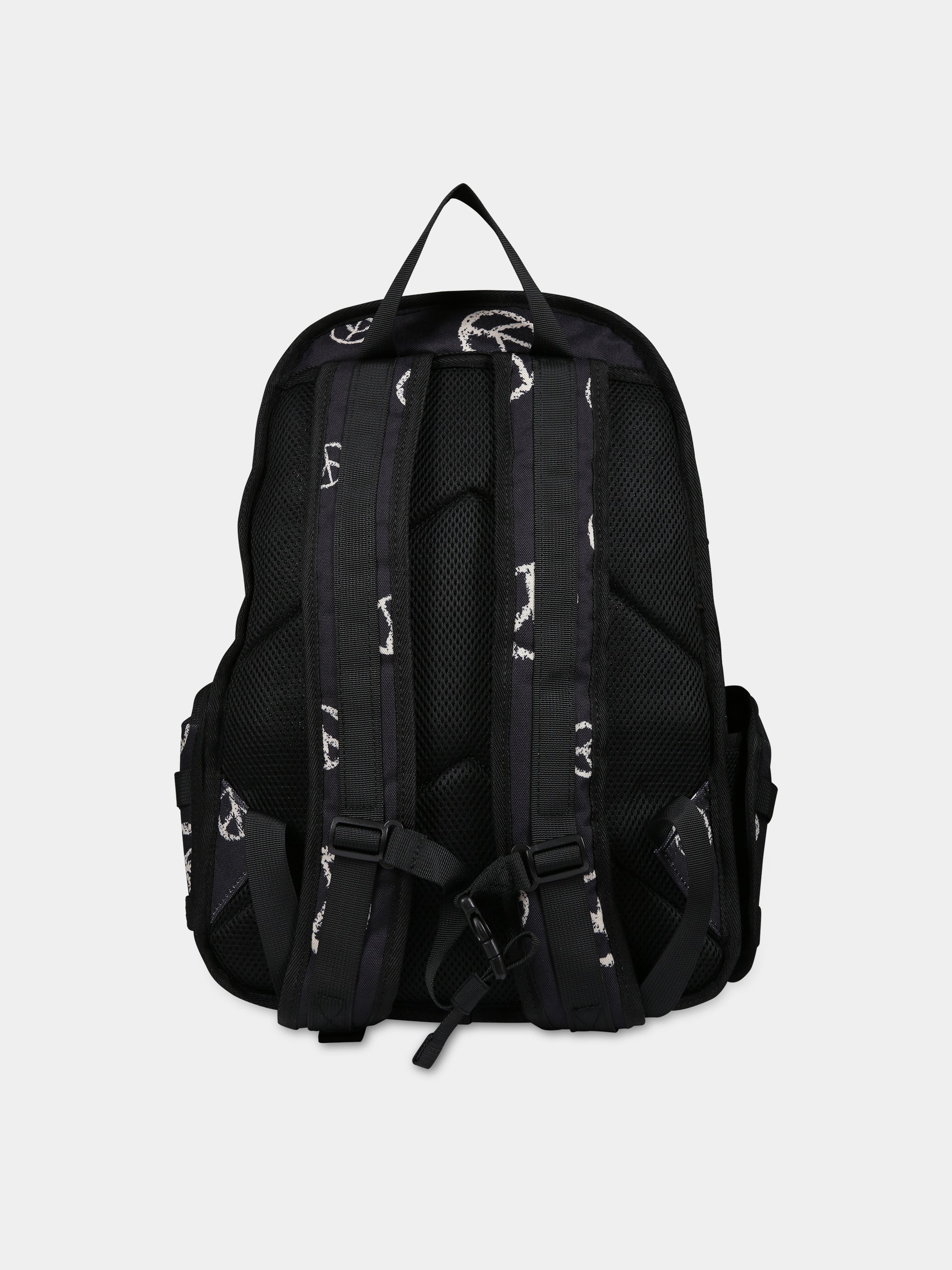 Zaino nero per bambini con simbolo dellla pace,Molo,7W23V205 6972