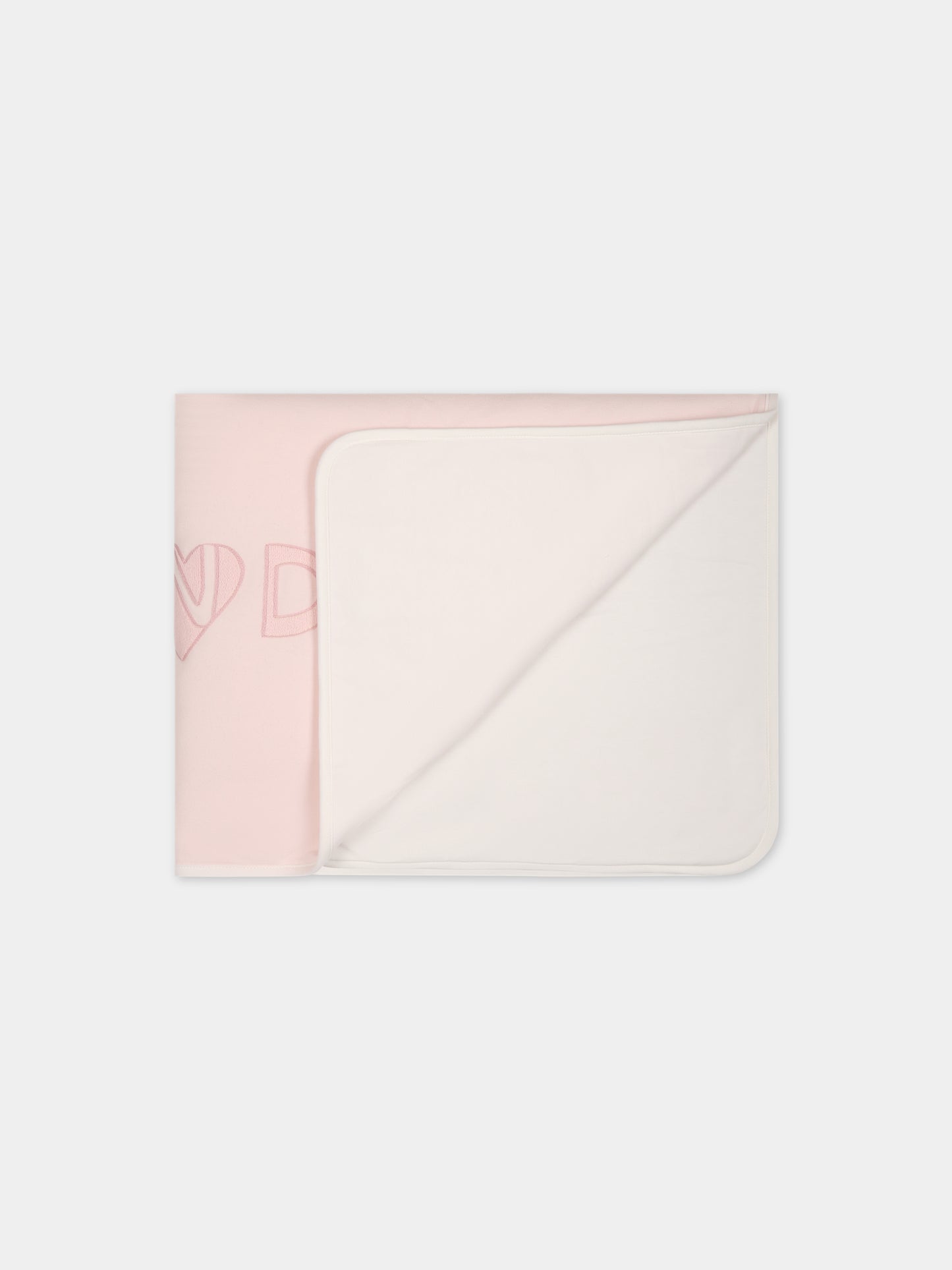 Coperta rosa per neonata con logo,Fendi Kids,BUJ252 8RA F0C11