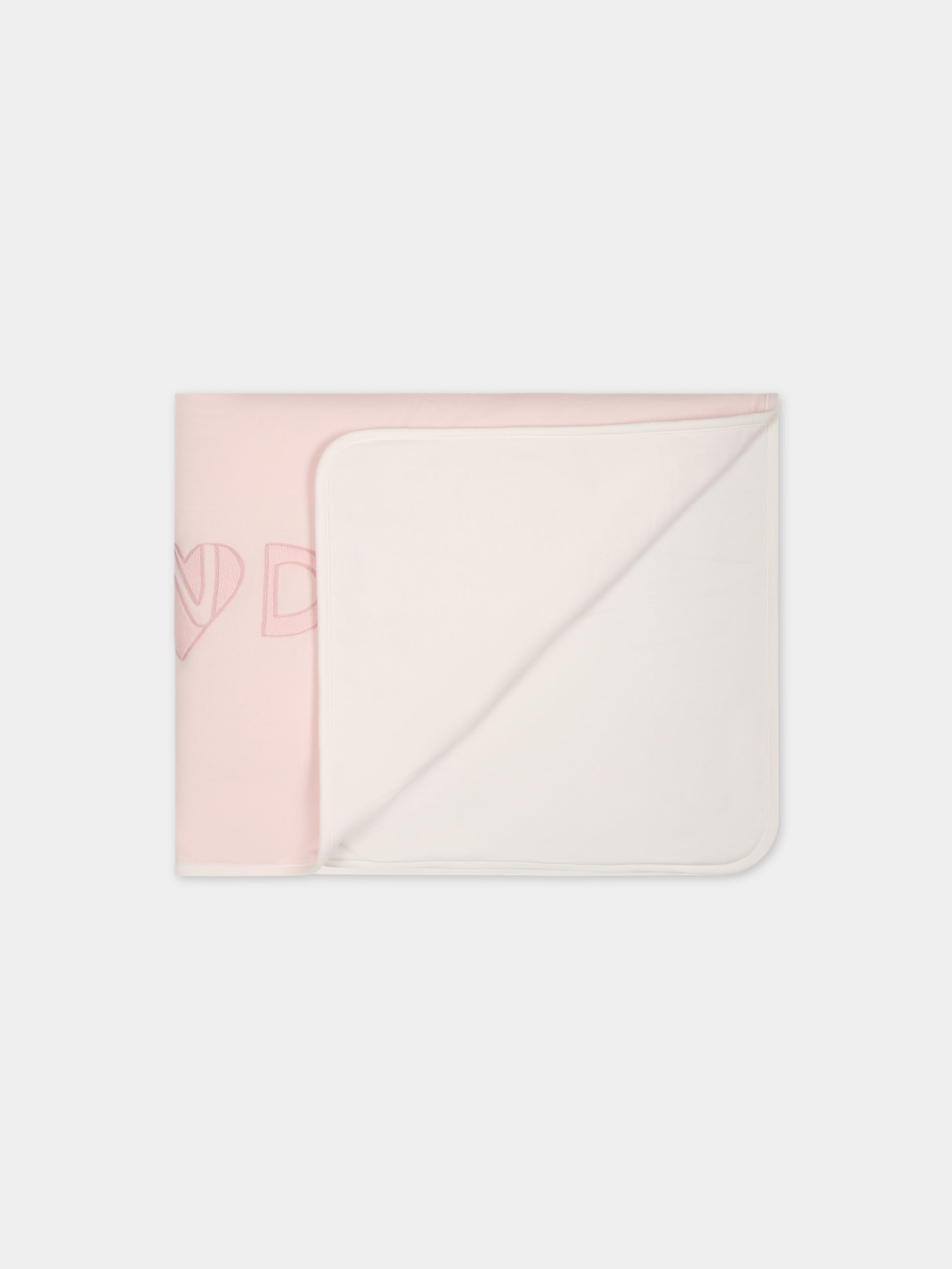 Coperta rosa per neonata con logo,Fendi Kids,BUJ252 8RA F0C11