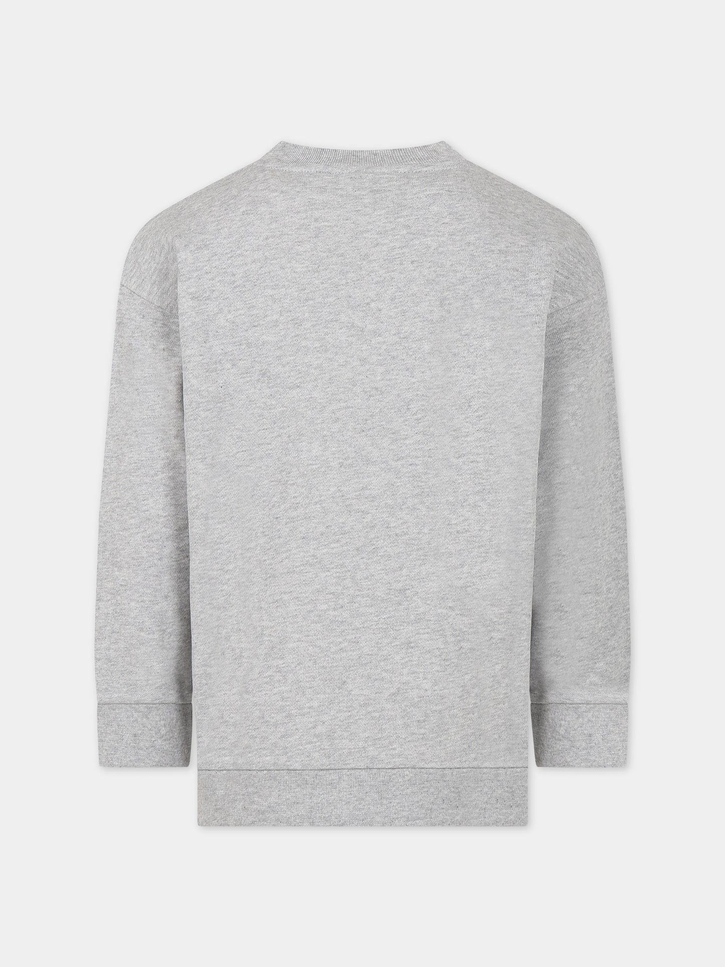 Felpa grigia per bambini con logo,Fendi Kids,JUH051 5V0 F1L12