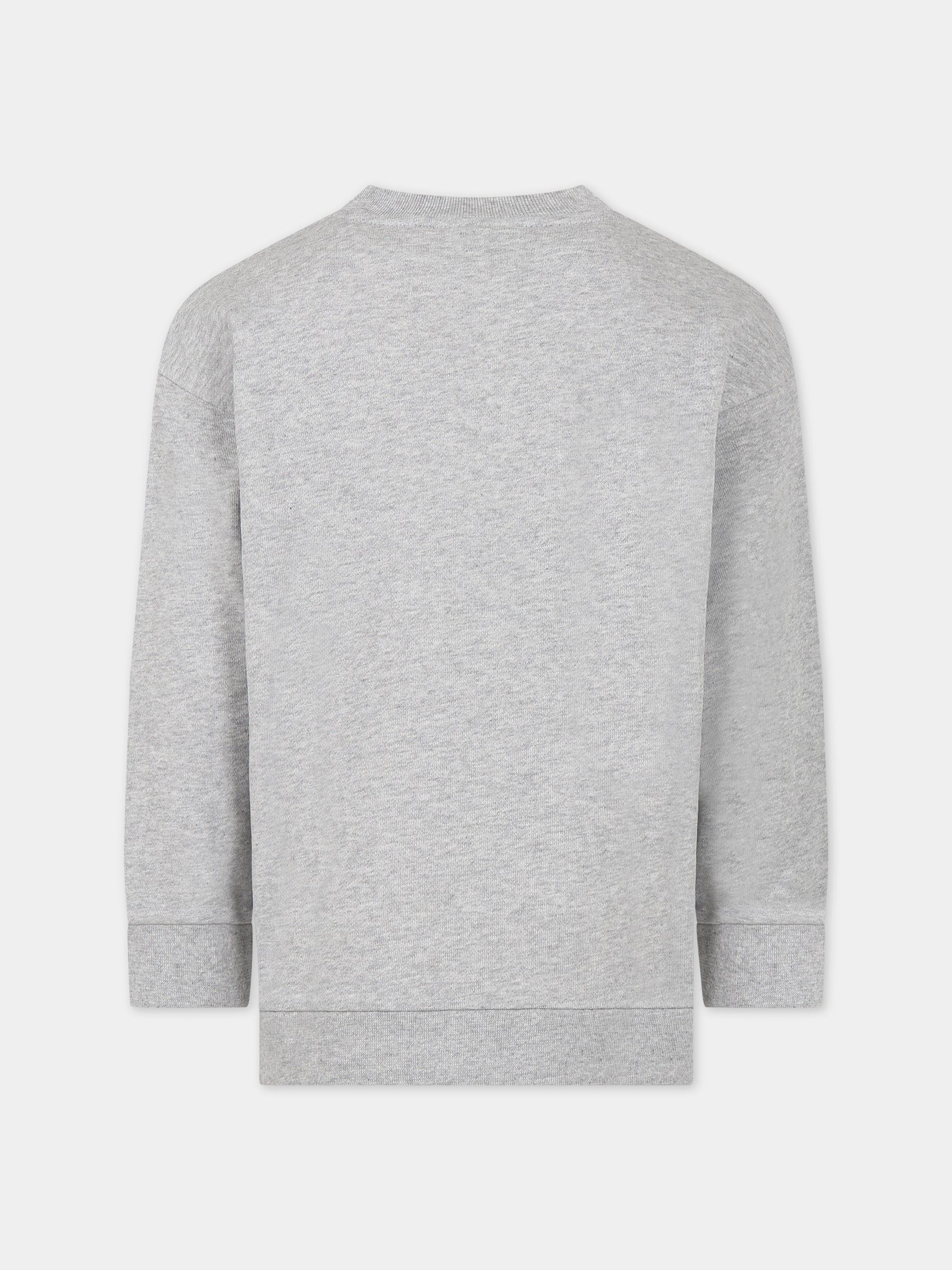 Felpa grigia per bambini con logo,Fendi Kids,JUH051 5V0 F1L12