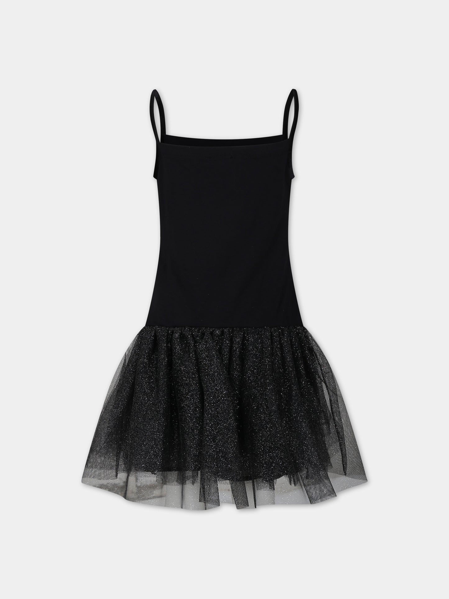 Vestito nero per bambina,Monnalisa,41B904 2907 5075