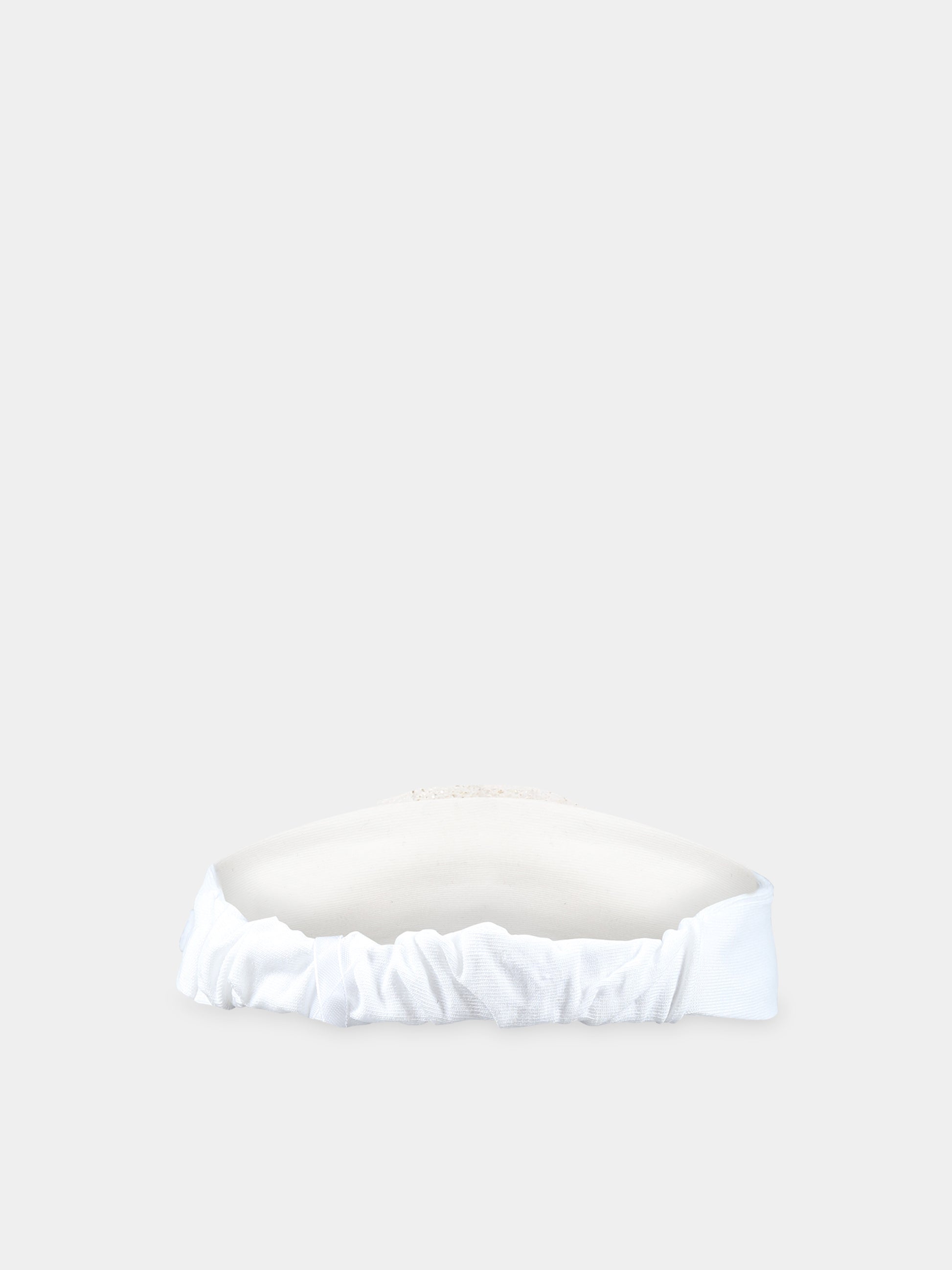 Fascia avorio per neonata con tulle,Monnalisa,73B000 2803 0001