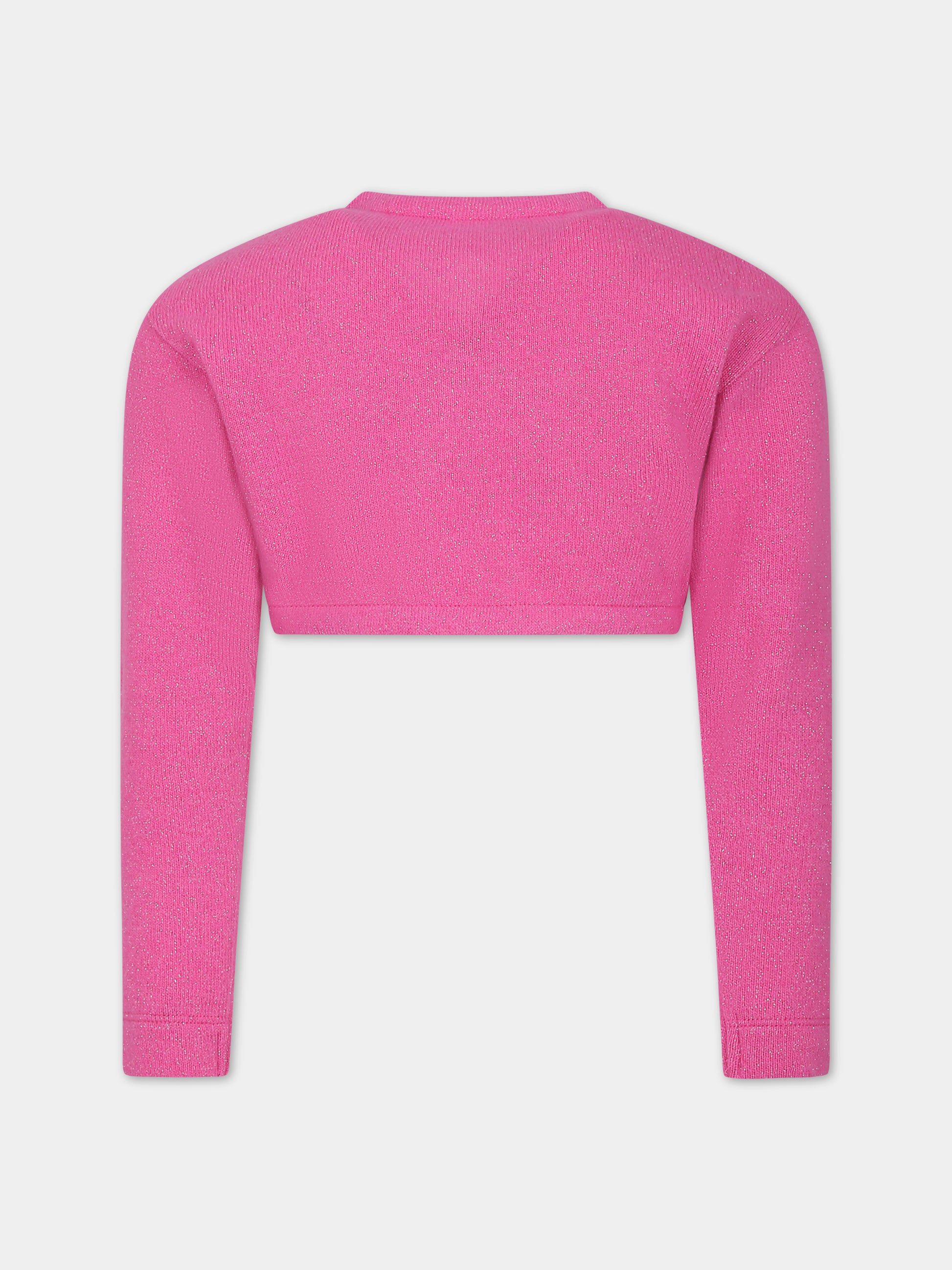 Cardigan fucsia per bambina,Monnalisa,17BCAR 2203 9775