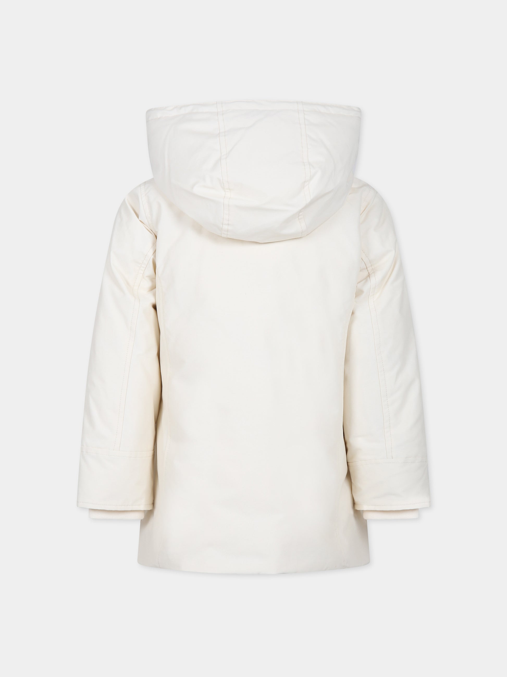 Arctic parka bianco per bambina con logo,Woolrich Kids,CFWKOU0223FRUT0641 MKC