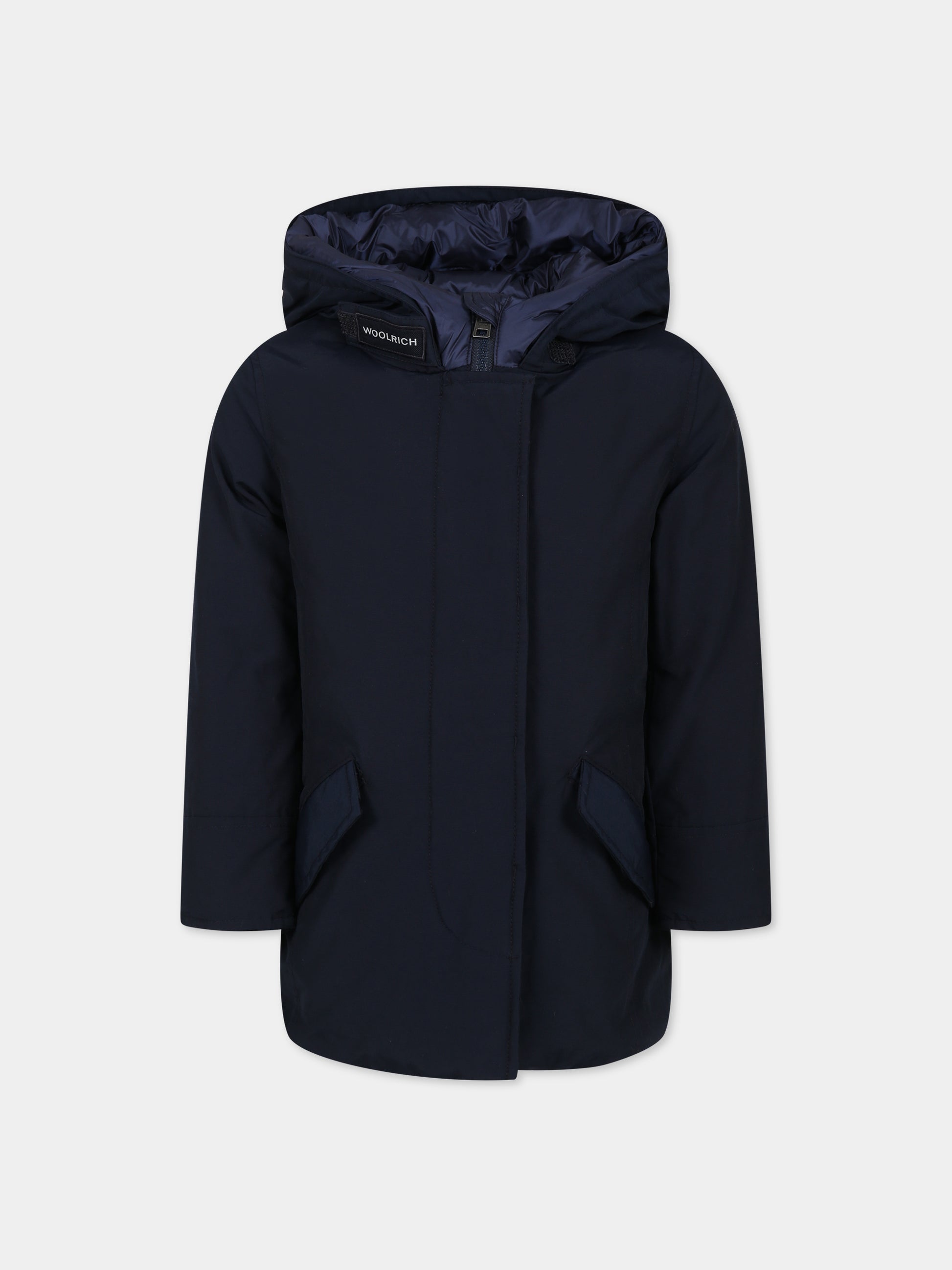 Arctic Parka blu per bambina con logo,Woolrich Kids,CFWKOU0223FRUT0641 MLB