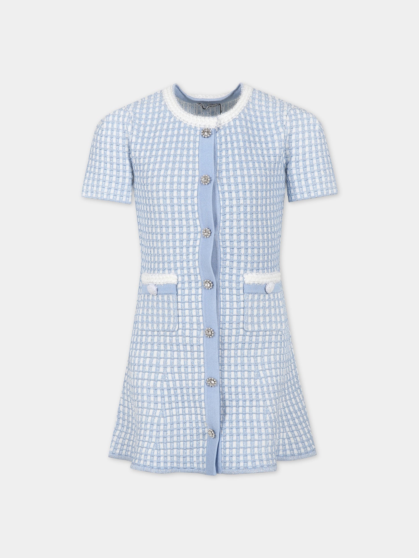 Vestito celeste per bambina,Self Portrait,PF23 727S BL