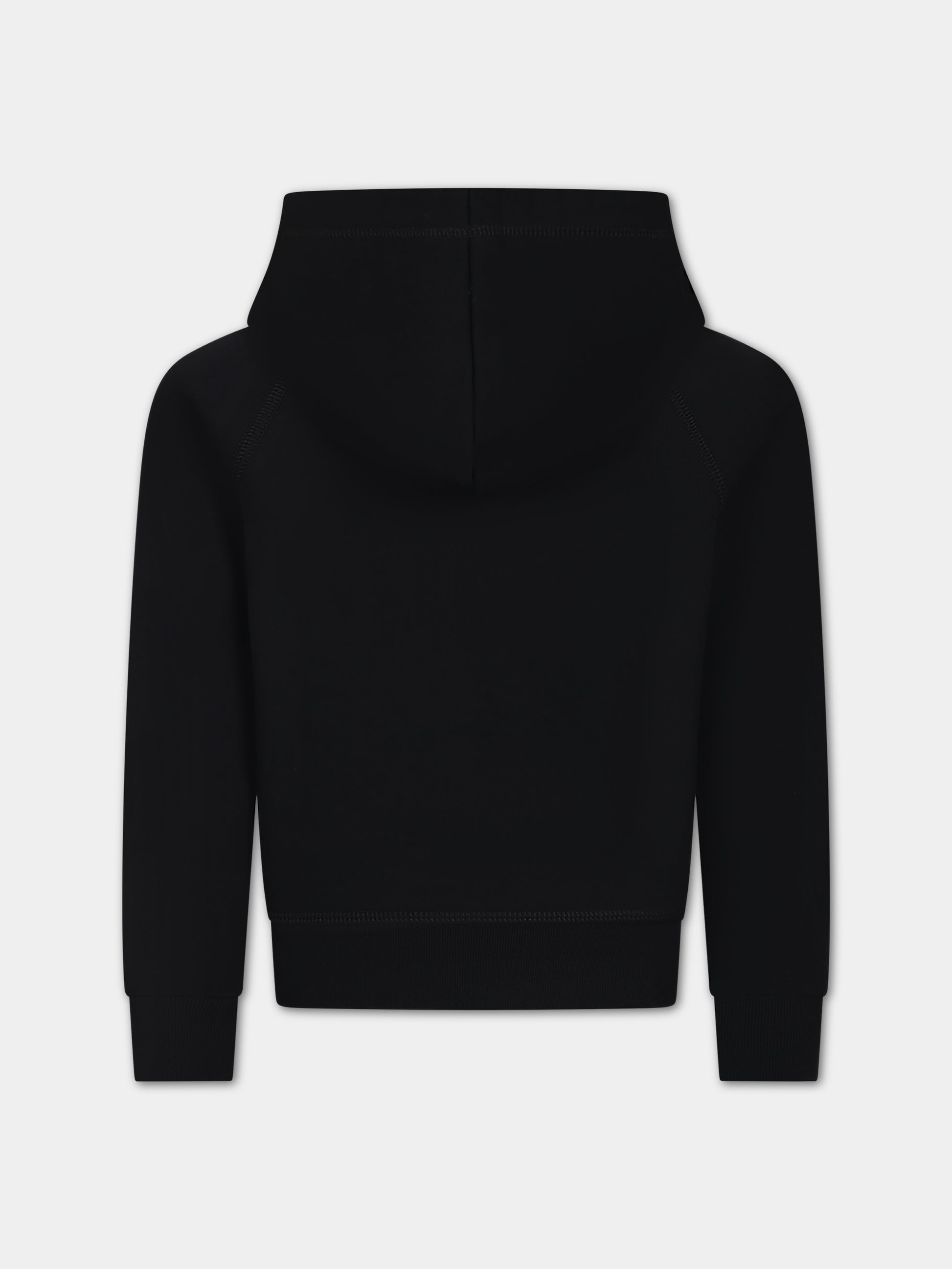 Felpa nera per bambino con logo,Dsquared2,DQ1954 D003G DQ900