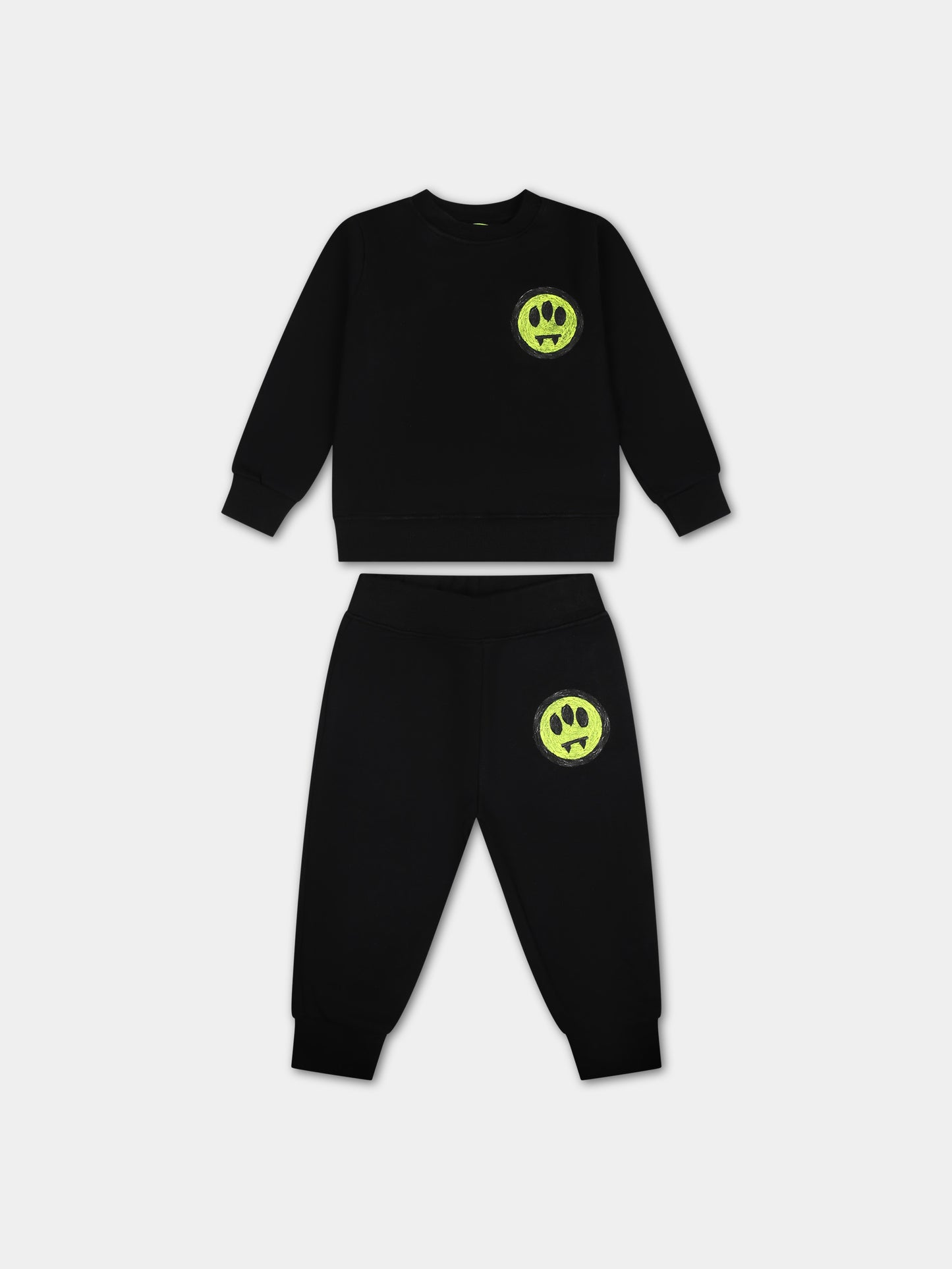 Completo nero per neonati con logo e smile,Barrow,F3BKUNTP135 110