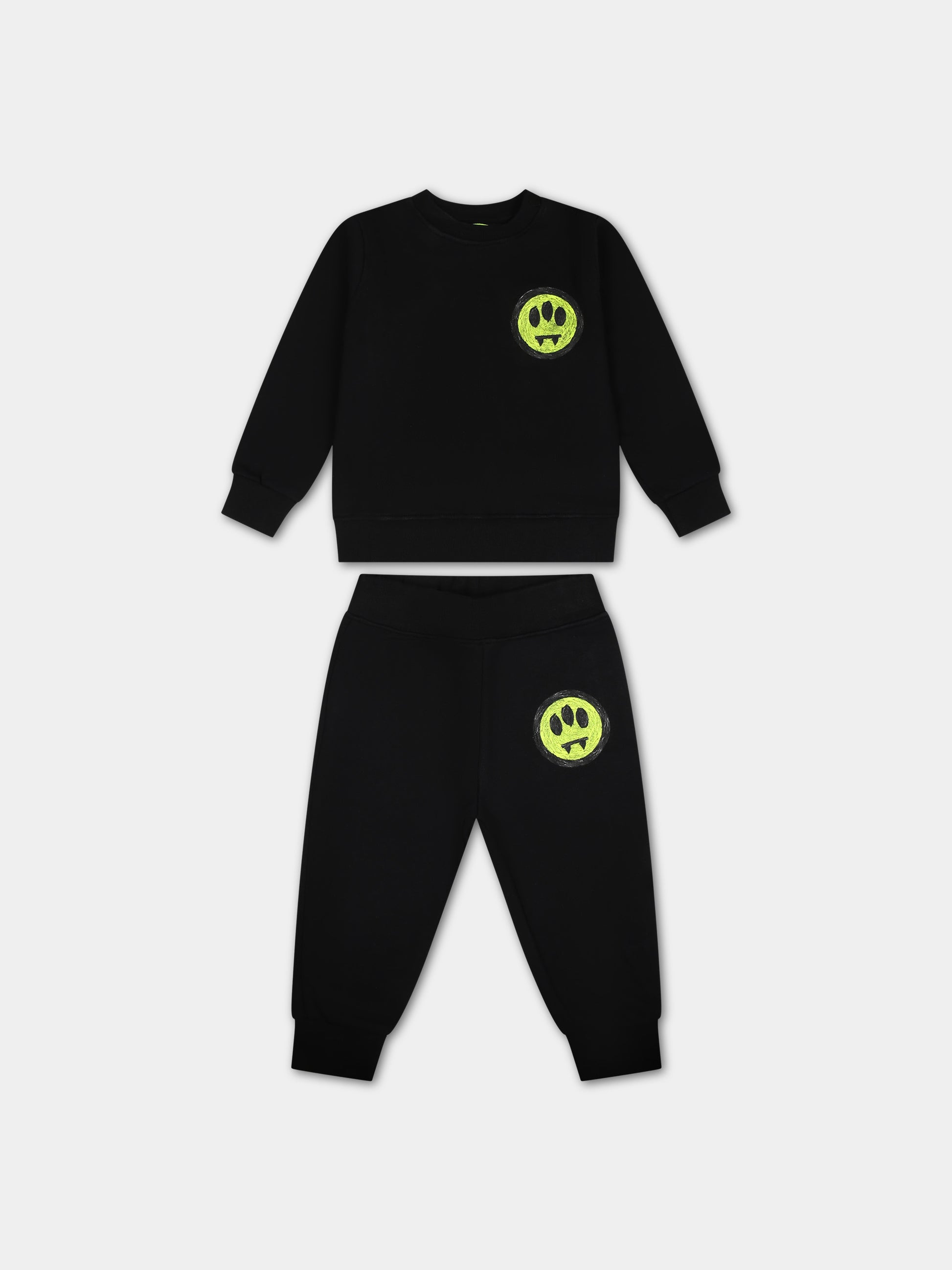 Completo nero per neonati con logo e smile,Barrow,F3BKUNTP135 110