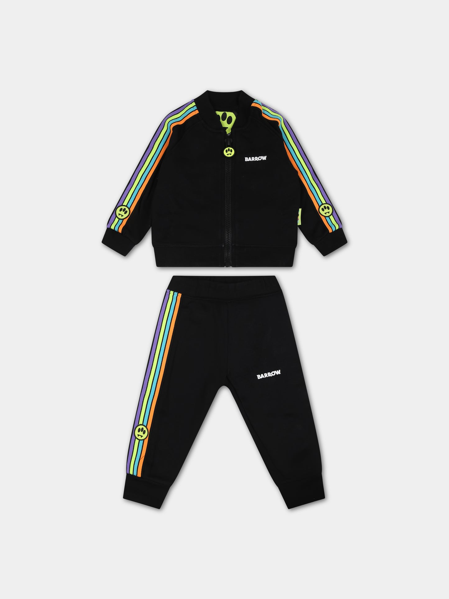 Completo nero per neonati con logo e smile,Barrow,F3BKUNTP104 110