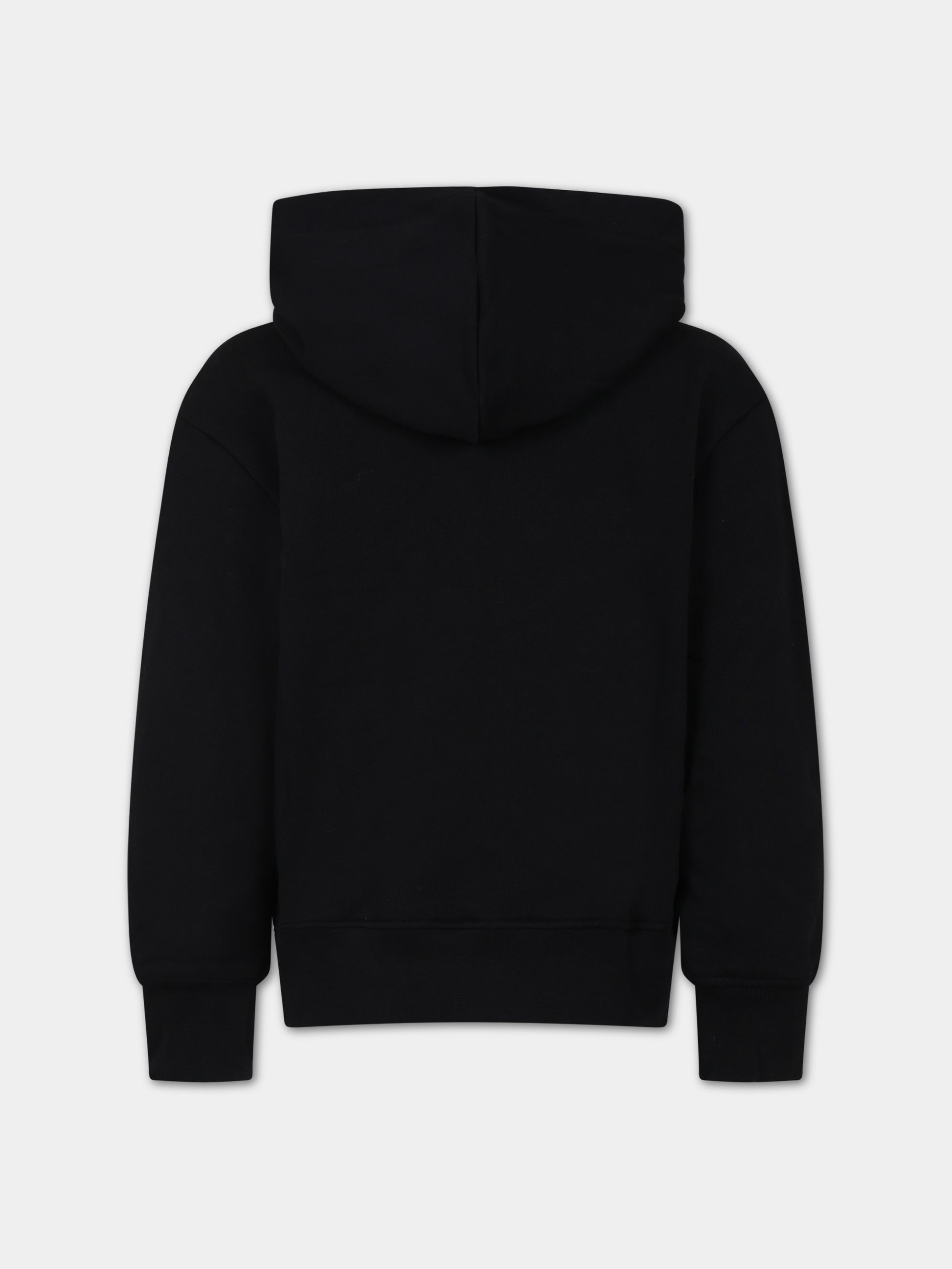 Felpa nera per bambini con logo,Msgm Kids,F3MSJUHS018 110