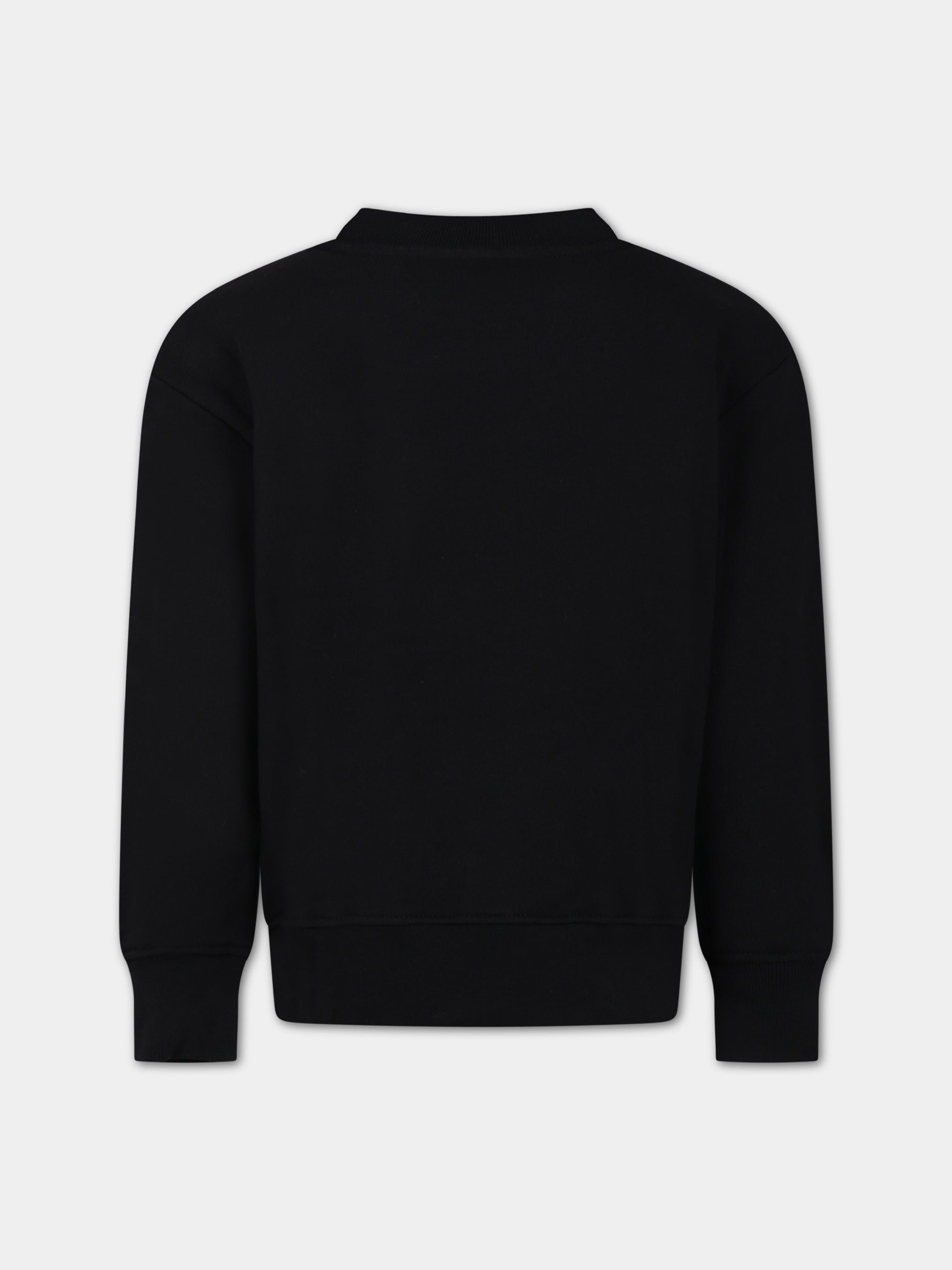 Felpa nera per bambini con logo,Msgm Kids,F3MSJUSW204 110