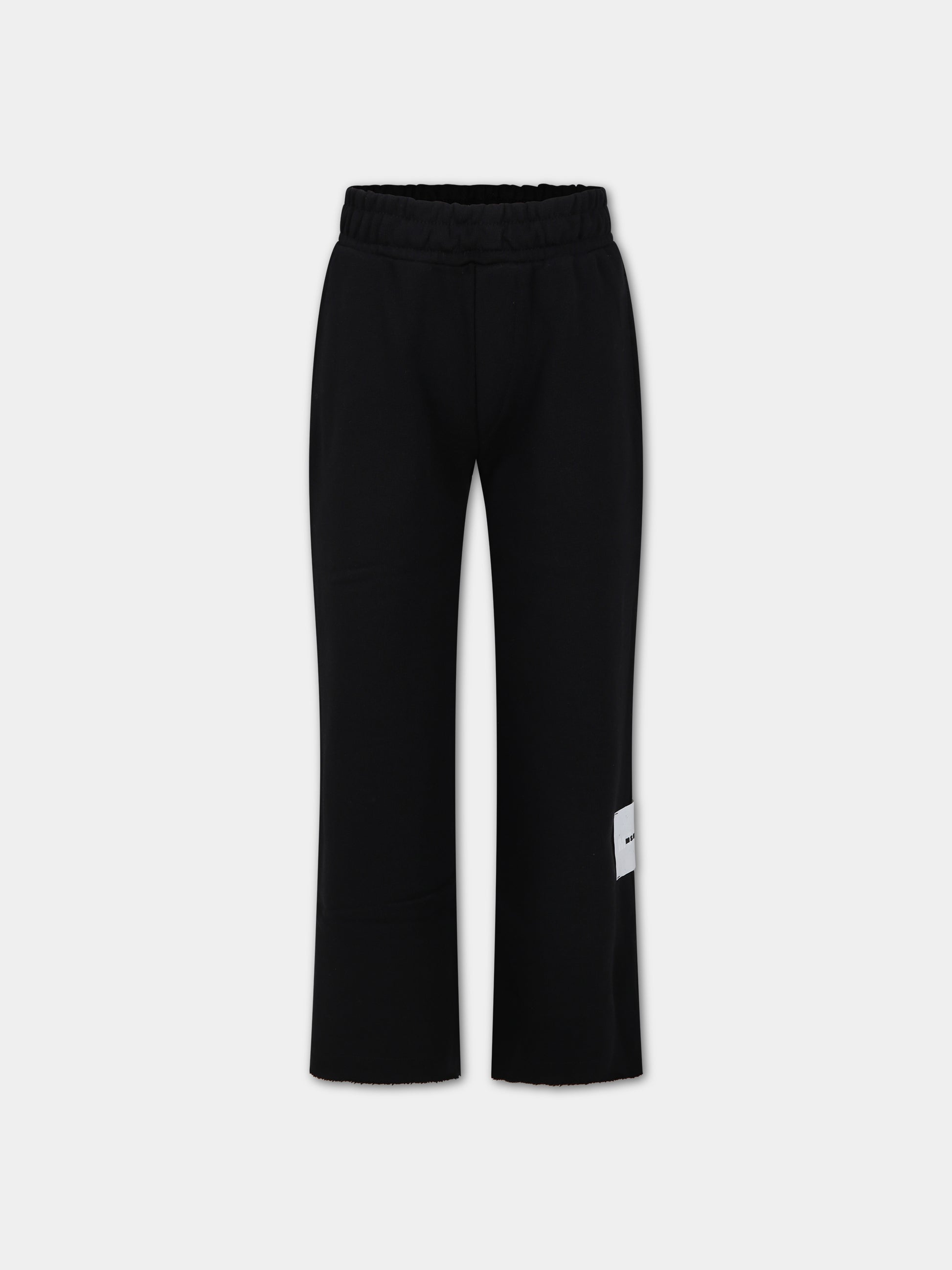 Pantaloni neri per bambino con logo,Msgm Kids,F3MSJBFP132 110