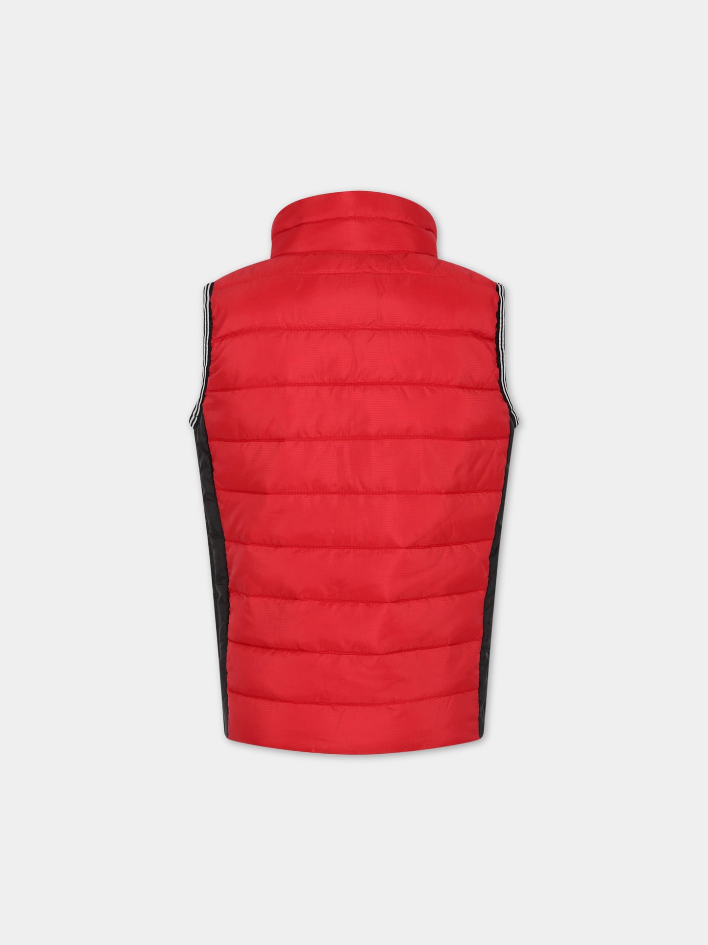 Gilet rosso per bambino con logo,Diesel,00J57J KXBA4 K418