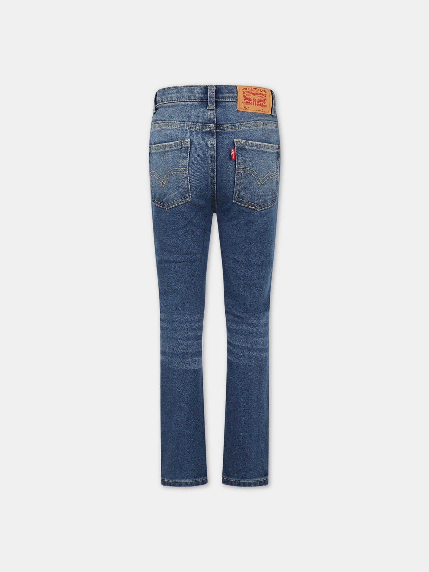 Jeans blu per bambino con logo,Levi's Kids,9EF521 M5O