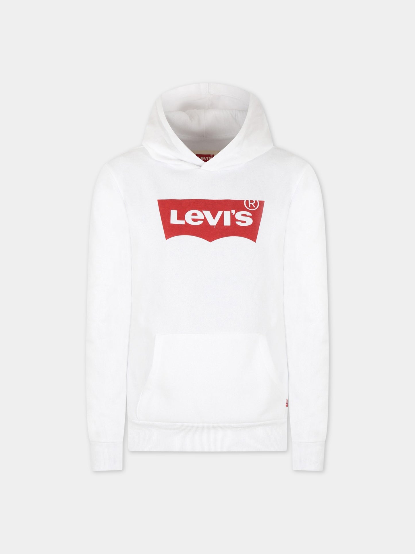 Felpa bianca per bambini con logo,Levi's Kids,9E8778 001