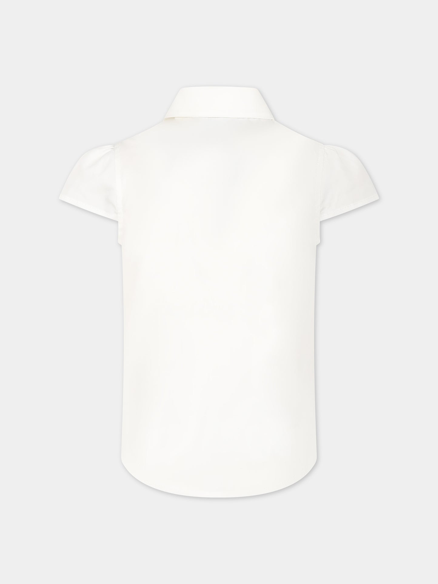 Camicia bianca per bambina con logo,Versace,1000193 1A08126 2W110