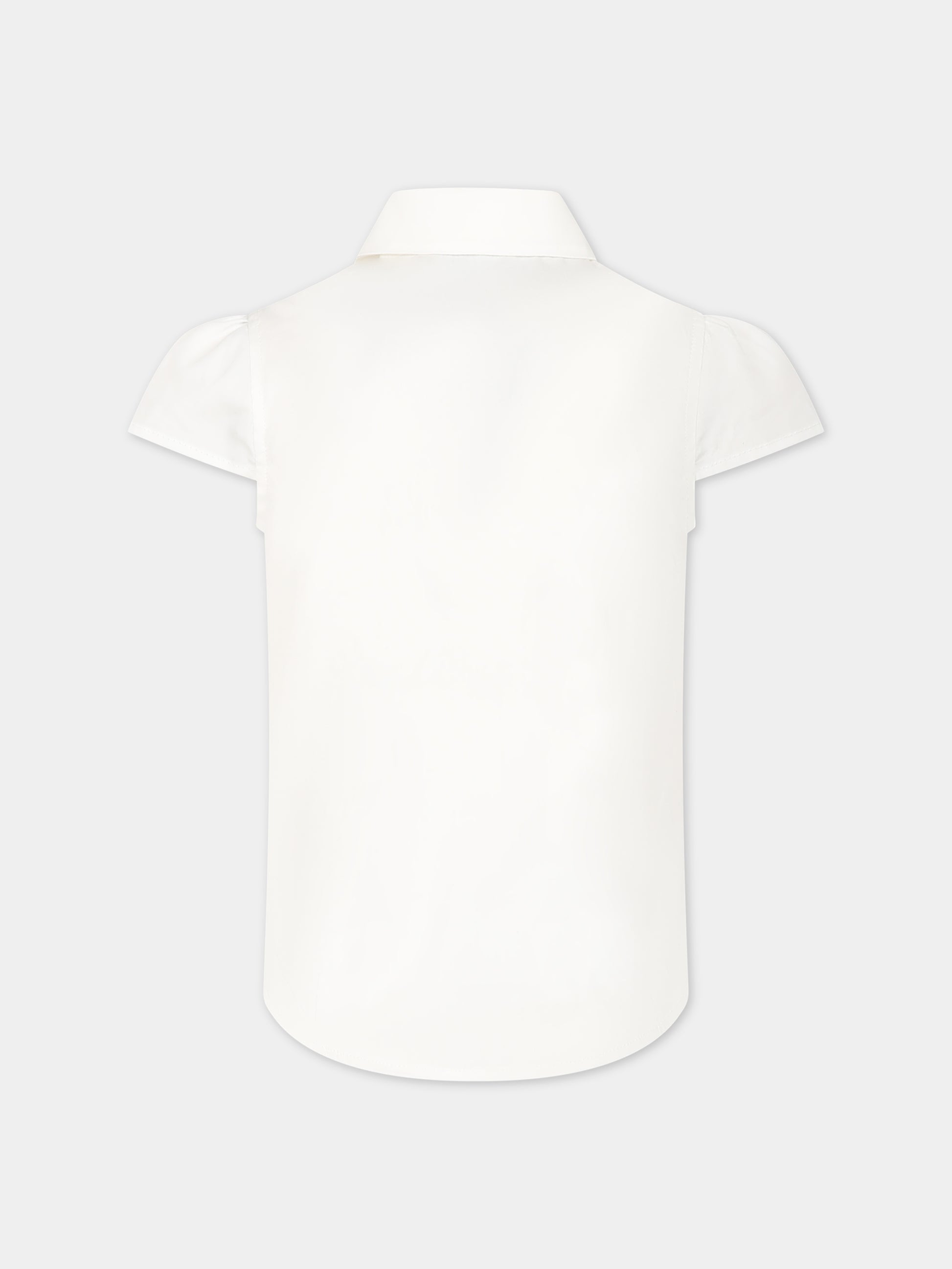 Camicia bianca per bambina con logo,Versace,1000193 1A08126 2W110