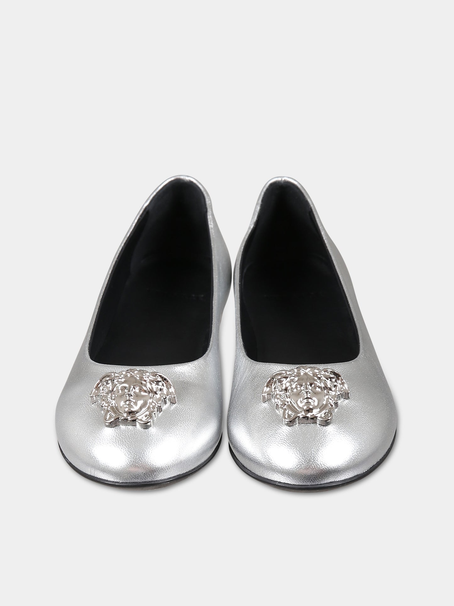 Ballerine argento per bambina con Medusa,Versace,1000518 1A08287 1E01P